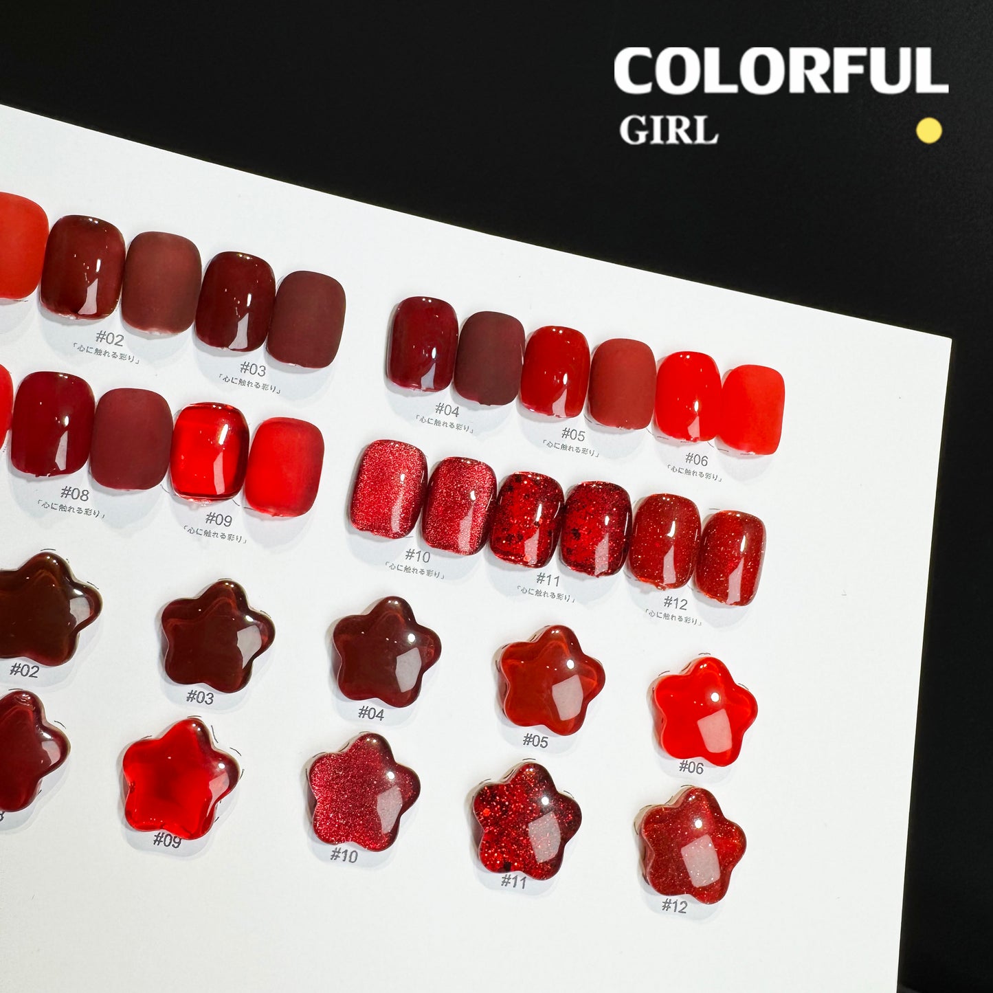 【พร้อมส่ง】NF-007|เบอร์ 1-12 แบบแยกขวด สีเจลสีแดง NebulNFlow| สีเจลสีพื้น/สีเจลแคทอาย/สีเจลกลิซเตอร์/สีเจลไซรัป วิบวับ สีแน่น ต้องอบ สวยมาก "