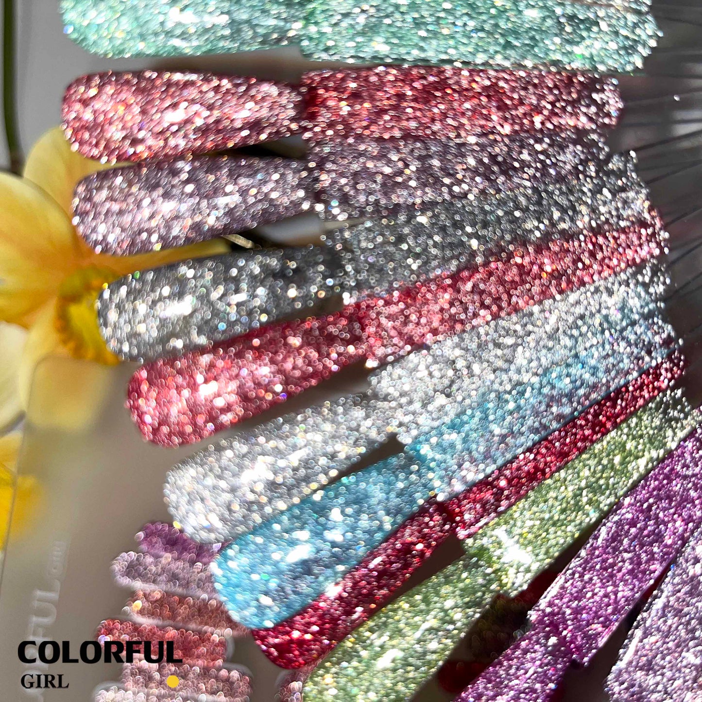 【พร้อมส่ง】 Colorful girlสีเจลแฟลช สีทาเล็บเจล 20สี( Colorful girl) สีเจล20สี สีเจลแฟลช แถม ชาร์ทสี