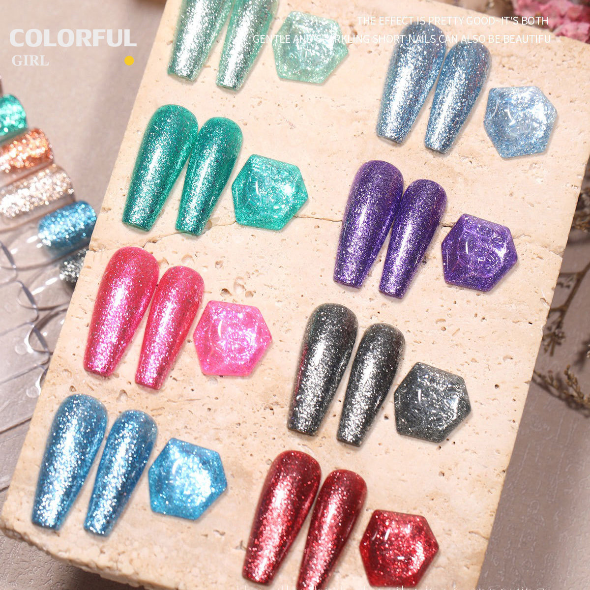 MILAN 16 สี สีเจลแฟลชกลิตเตอร์ แพลตติมันแฟลช+ประกายออโรร่า ฟรีชาร์ทสี (กลิตเตอร์แน่น)