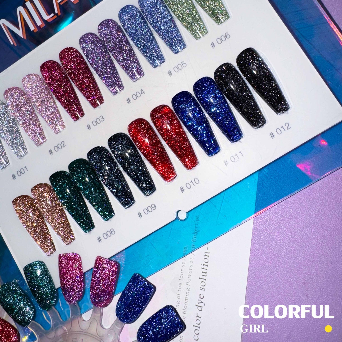 【พร้อมส่ง】milan สีเจลแฟลช 12 สี (milan )สีเจลทาเล็บ สี แถม ชาร์ทสี ยาทาเล็บเจล 15 มล.