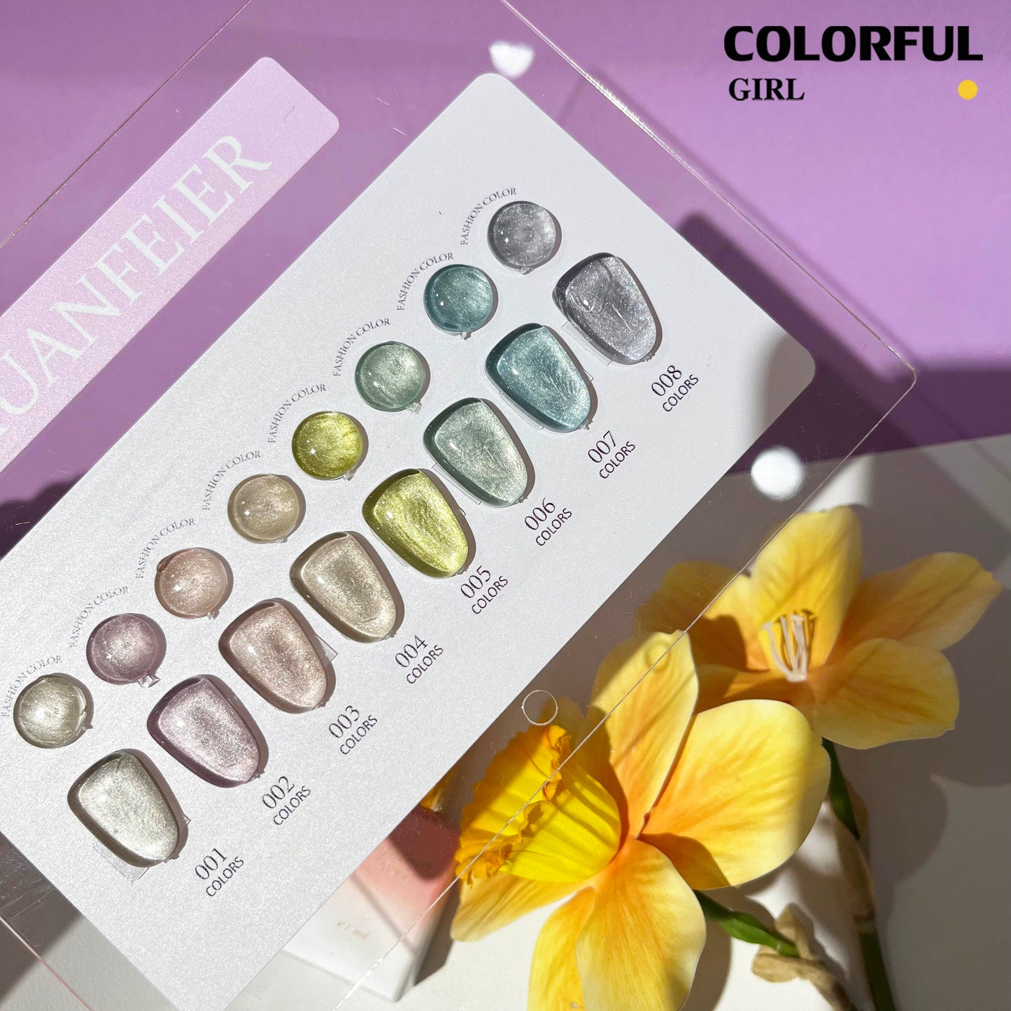 พร้อมส่งในไทย 《 XUANFEIER 》8 สี สีเจลแคทอายเนื้อซาติน สีเจลทาเล็บแคทอาย สีลูกแก้วแคทอาย สีลูกแก้ว ส่งไว!แผนภูมิอะคริลิคพร้อมสต็อก