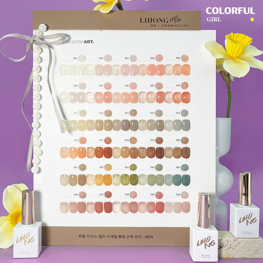 ✨พร้อมส่ง🇹🇭✨LIHONG 30 สี สีเจลไซรัป โทนชมพู Ice Peach 30 สี แถม ชาร์ทสี ไซรัปสุขภาพดี  แถมชาร์ทอะคริลิคสำเร็จรูป    สีเจลไซรัป