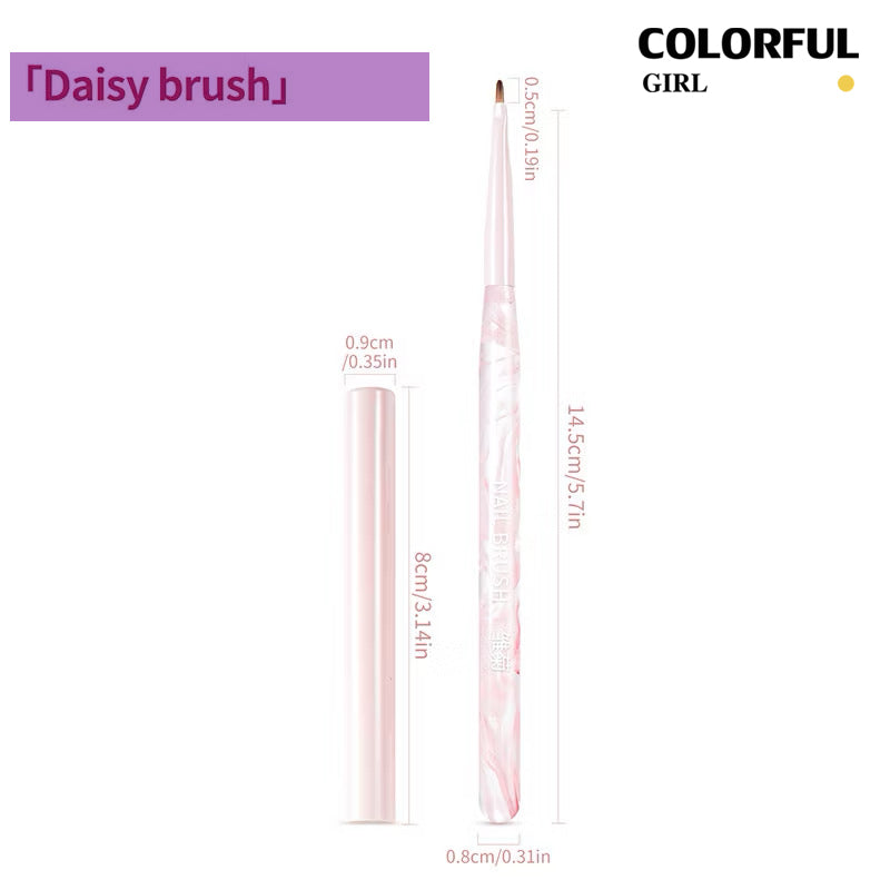 อะคริลิคเล็บแปรง 13 สไตล์ให้เลือก แปรงเล็บแปรงอะคริลิค Uv Gel Extension แปรงเล็บเครื่องมือ พู่กันไล่สี สําหรับตกแต่งเล็บ พร้อมฝาปิด