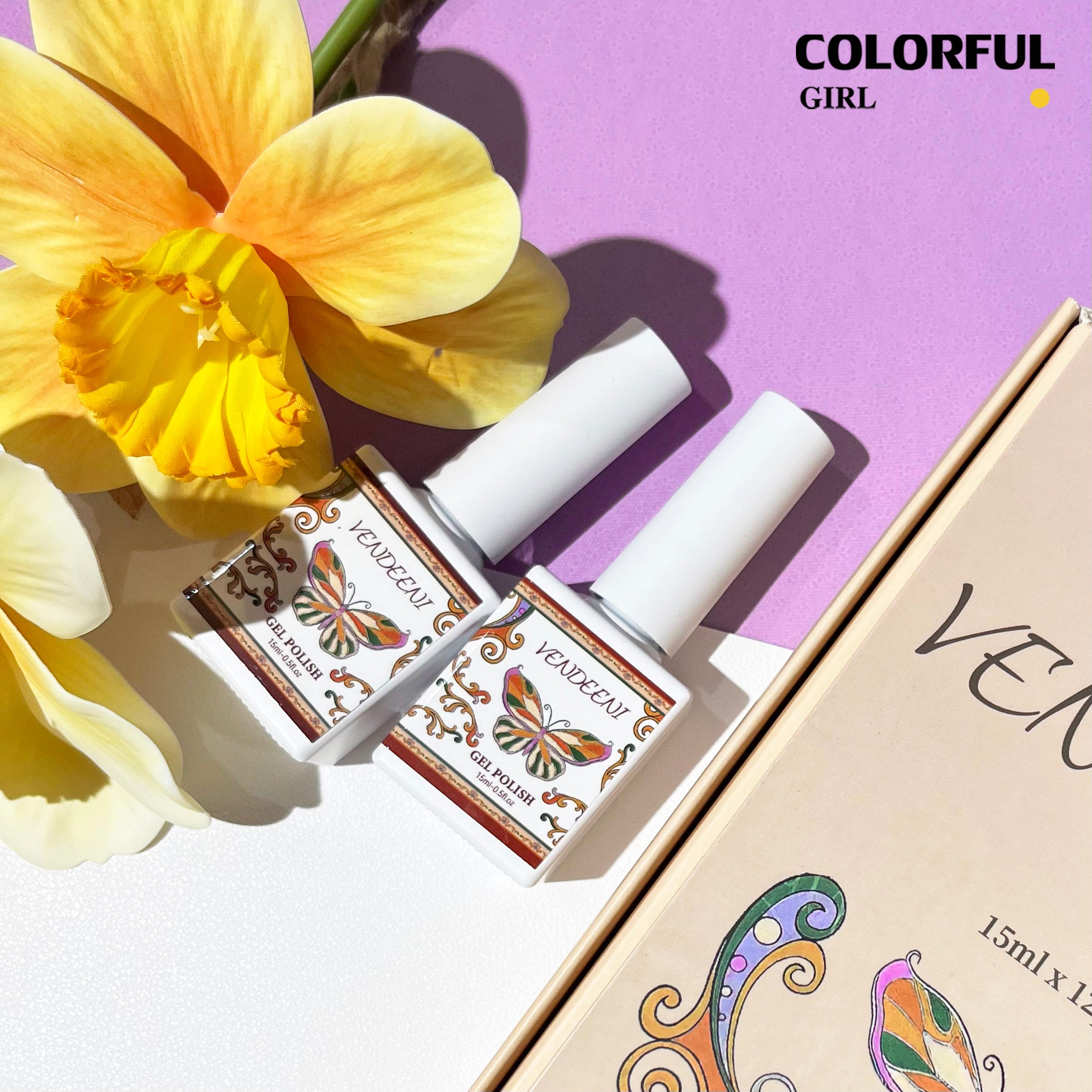 VENDEENI แคทอายเนื้อซาติน 12สี สี แถมฟรีชาร์ทสี ✨