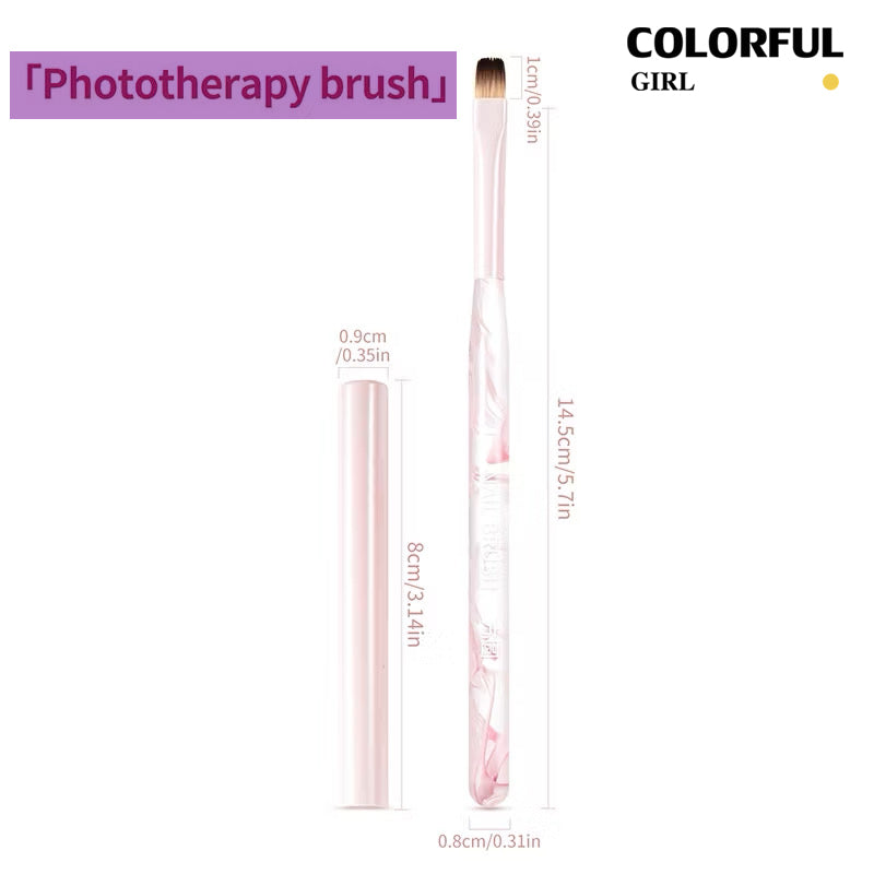 อะคริลิคเล็บแปรง 13 สไตล์ให้เลือก แปรงเล็บแปรงอะคริลิค Uv Gel Extension แปรงเล็บเครื่องมือ พู่กันไล่สี สําหรับตกแต่งเล็บ พร้อมฝาปิด