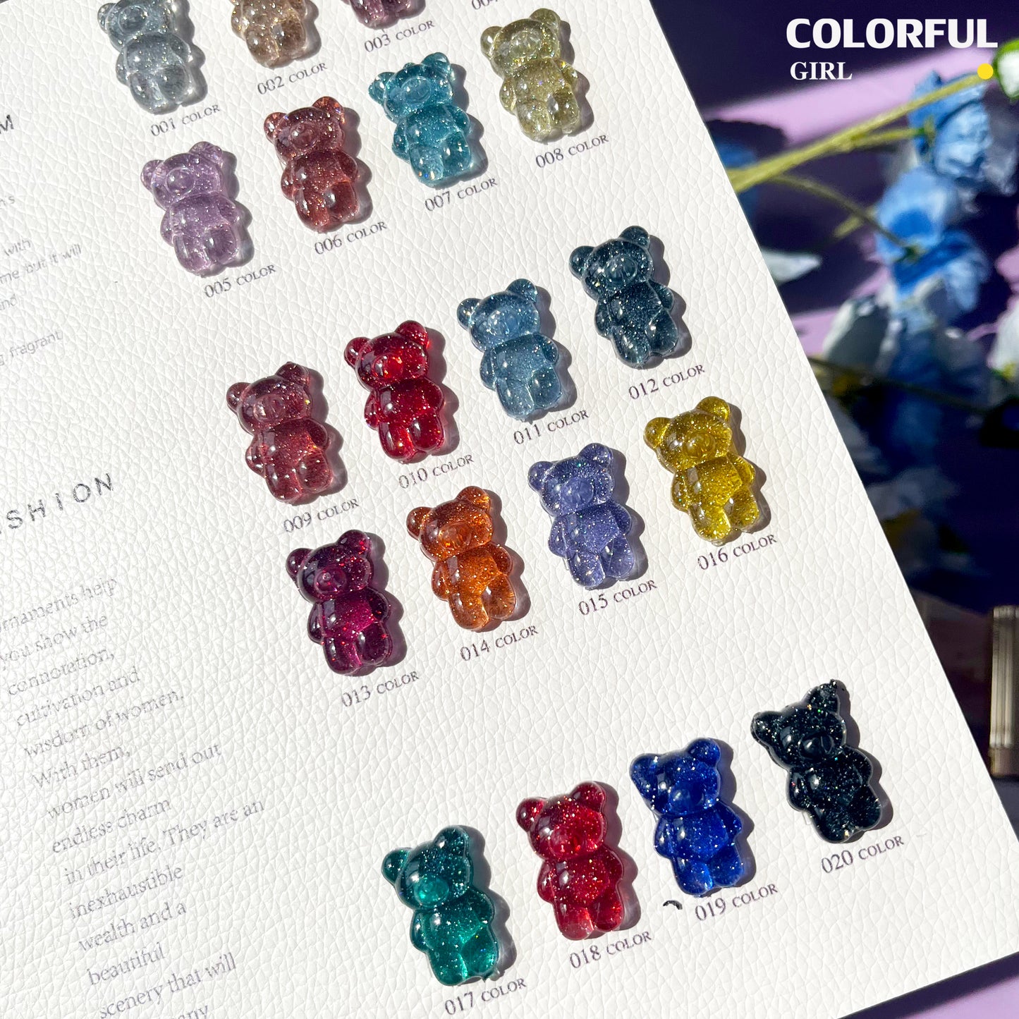【พร้อมส่ง】XUANFEIER สีเจลแฟลช 20 สี (XUANFEIER)สีเจลทาเล็บ สี แถม ชาร์ทสี ยาทาเล็บเจล