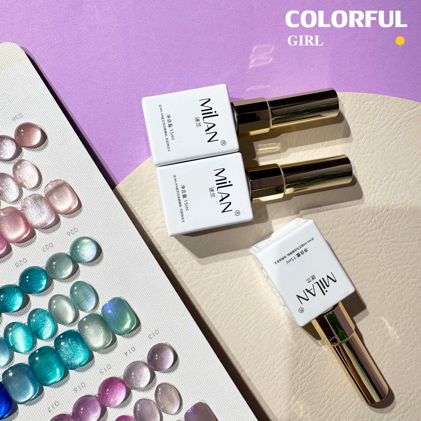 【พร้อมส่ง】MILAN 50 สี ✨ สีเจลแคทอายเนื้อซาติน + สีเจลแคทอายลูกแก้ว ครบเซ็ต 50 สี สีสวยแน่นชัด ติดทนนาน เงางามประกายหรูหรา เหมาะสำหรับร้านทำเล็บมืออาชีพและใช้ส่วนตัว แถมฟรีชาร์ทสี Cat Eye 50 สี (ทามาให้แล้ว พร้อมใช้งาน)