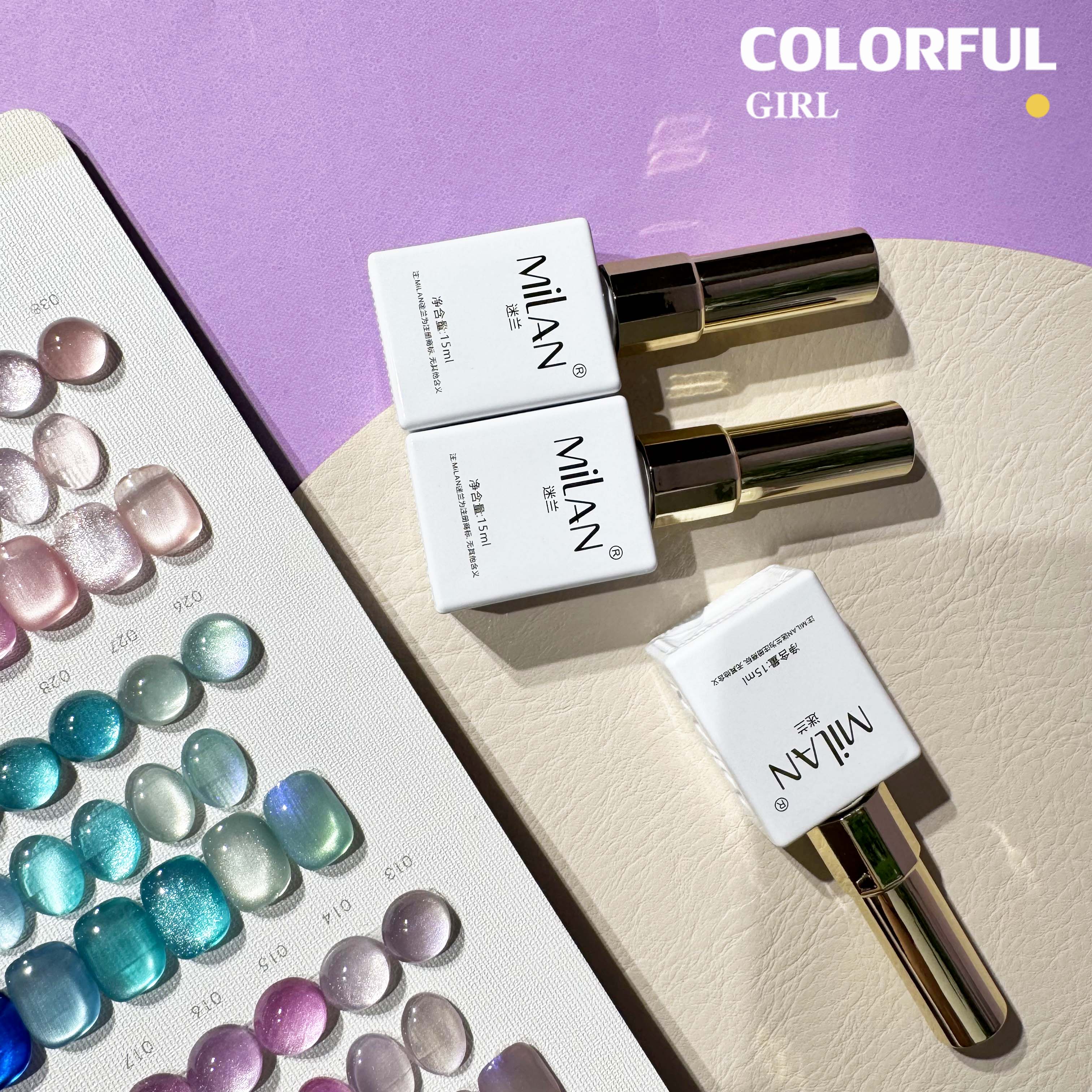 สีเจลแคทอายเนื้อซาติน + สีเจลแคทอายลูกแก้ว เซ็ต 50 สี แถมฟรีชาร์ทสี