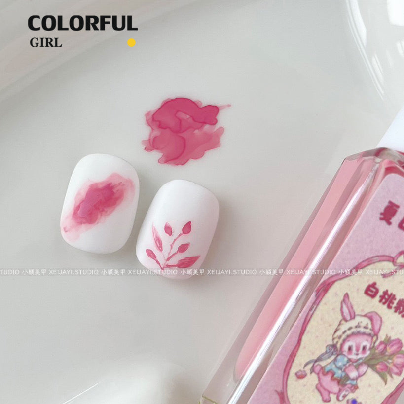 สีอิ้งค์ โทนพาสเทล มีแปรพู่กัน เซ็ท 6 สี ( ไม่มีชาร์จแถม )