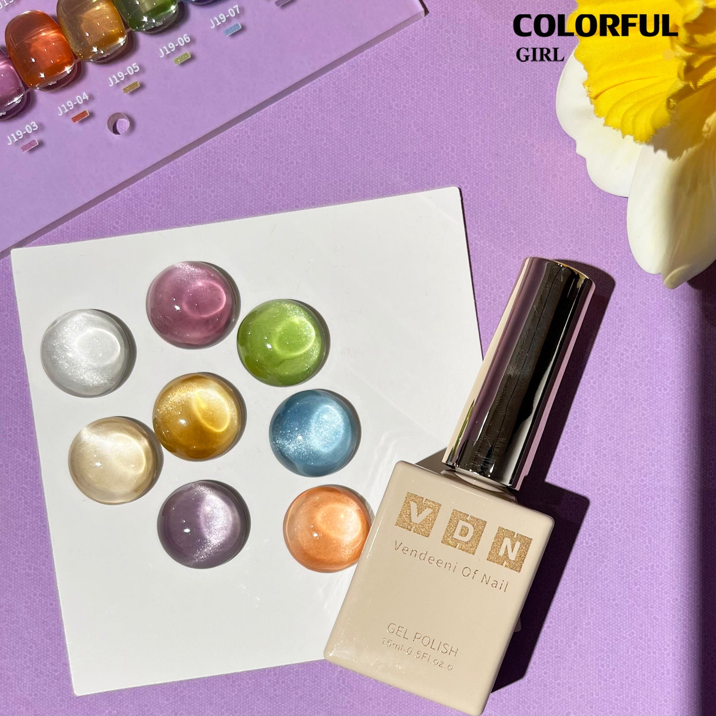 พร้อมส่งในไทยสีเจลแคทอายเนื้อซาติน สีเจลทาเล็บแคทอาย《 VENDEENI VDN-J19》8สี สีลูกแก้วแคทอาย สีลูกแก้ว ส่งไว! แถม ชาร์ทสี✨