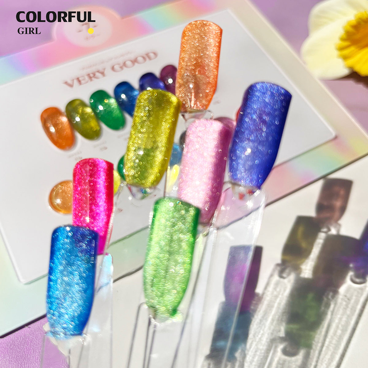 【พร้อมส่ง】summer fluorescence สีเจลแคทอาย very good 7สี สีลูกแก้ว แม่เหล็ก เอฟเฟกต์มันเงามาก