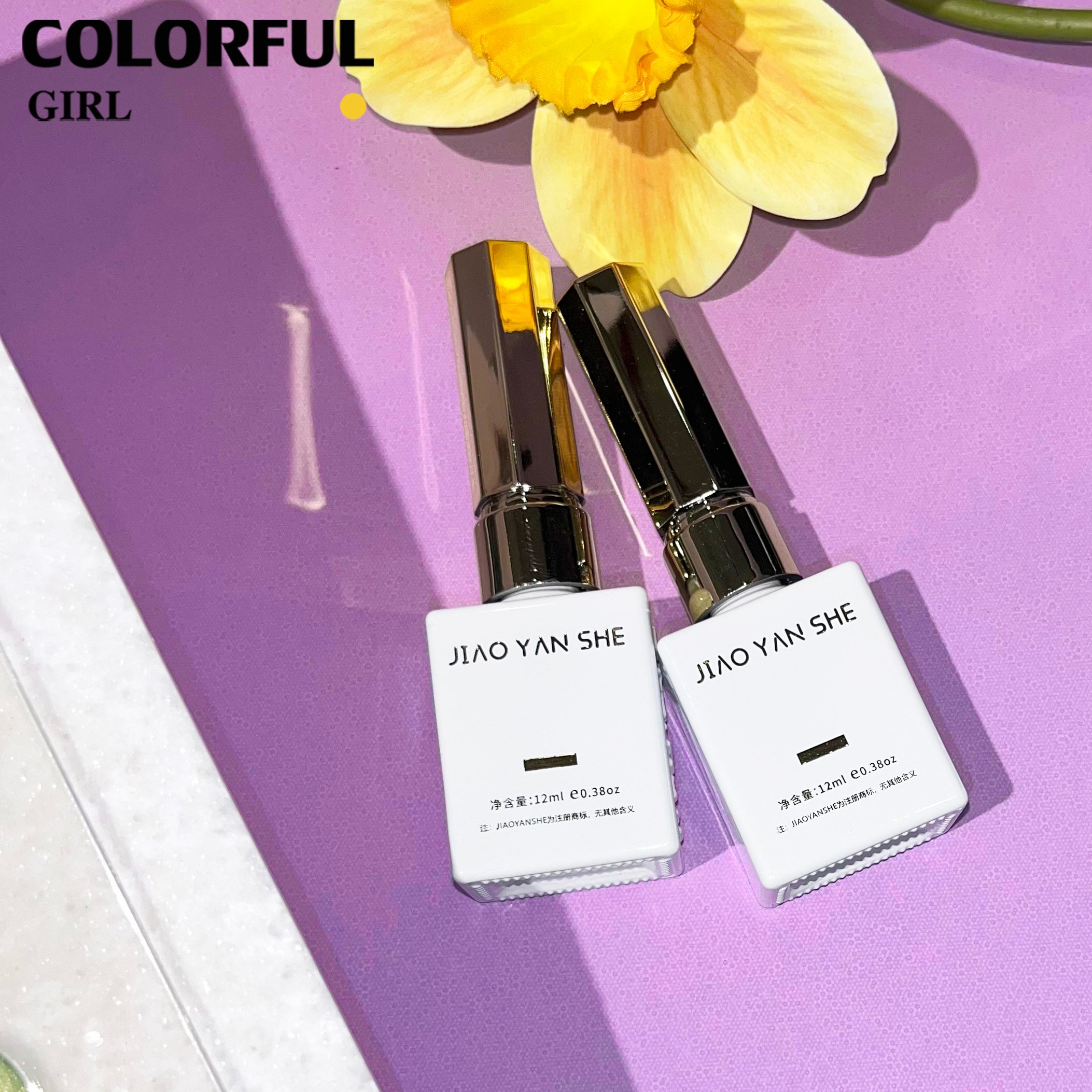 JIAOYANSHE 12 สี สีเจลแคทอายเนื้อซาติน สีเจลทาเล็บแคทอาย ฟรีชาร์ทสี