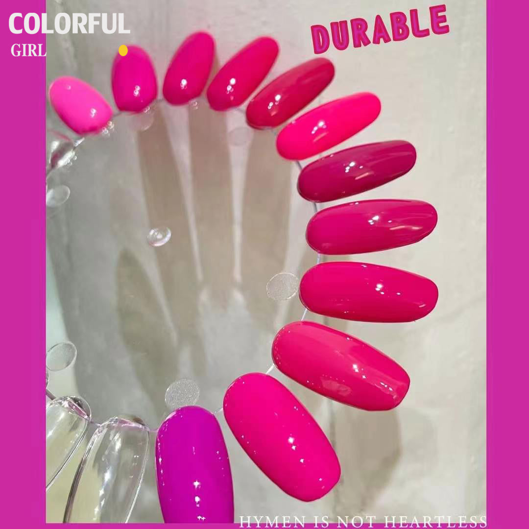 【พร้อมส่ง】 สีทาเล็บเจล RARION12 สี( RARION) สีเจล สีเจลสีพื้น 12สีชุดเจลสีชมพู แถม ชาร์ทสี