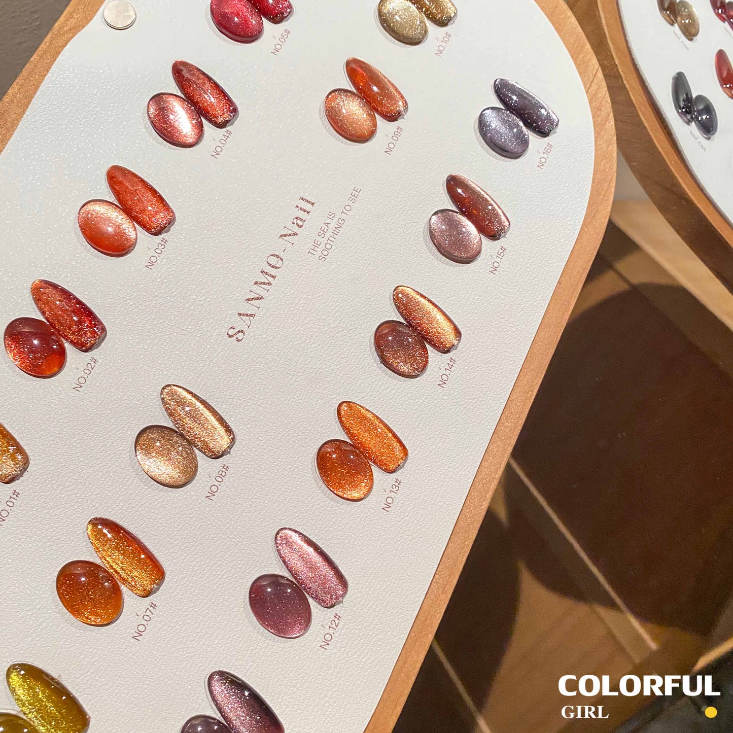 【พร้อมส่ง】16สี สีเมอแลด Maillard color system สีเจลแคทอาย SANMO สี ( SANMO) สีเจล16สี แถม ชาร์ทสี
