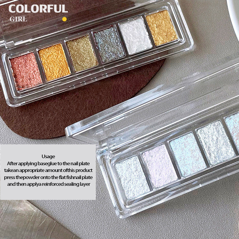 พาเลตตกแต่งเล็บเนื้อมูซ มูส Bu ling Mud 1 พาเลตมี 6 สี พาเลทออโรร่าเนื้อมูส เม็ดสีชัด นวัตกรรมใหม่สำหรับตกแต่งเล็บ