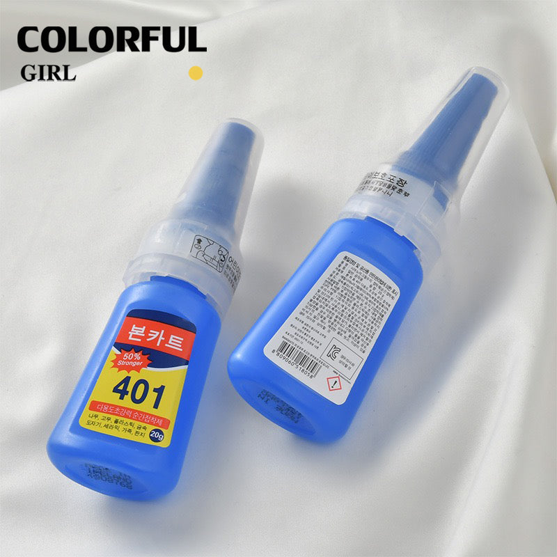 พร้อมส่งกาวติดเล็บปลอม 401 เนื้อเจลน้ํา (ไม่ต้องอบ) อุปกรณ์ทําเล็บ กาวติดอะไหล่เล็บ อุปกรณ์ทำเล็บ ติดเล็บปลอม กาวน้ำ401 20g/12g