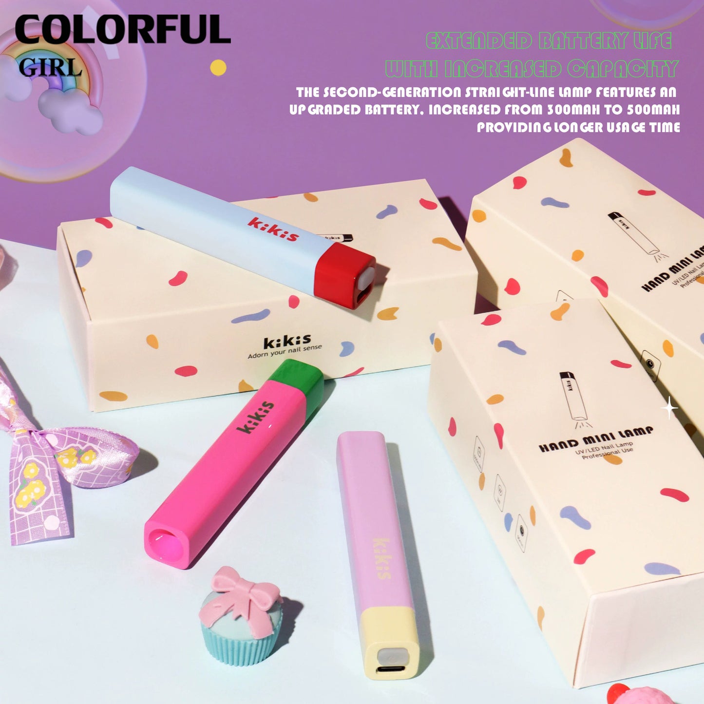 【พร้อมส่ง】ทุกสีไฟฉายอบเล็บ kikis แยกขาย ขาตั้ง / ไฟฉายอบเล็บ สี แบบพกพา 3w. ล็อกอะไหล่ ชาร์จไฟได้ สามารถใช้สำหรับอบเจลล็อคสี