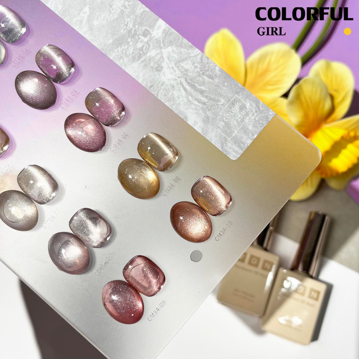 พร้อมส่งในไทย สีเจลแคทอายเนื้อซาติน《 VENDEENI VDN-CM34》10สี สีลูกแก้วแคทอาย สีลูกแก้ว ส่งไว! Ice Peach 10 สี แถม ชาร์ทสี✨