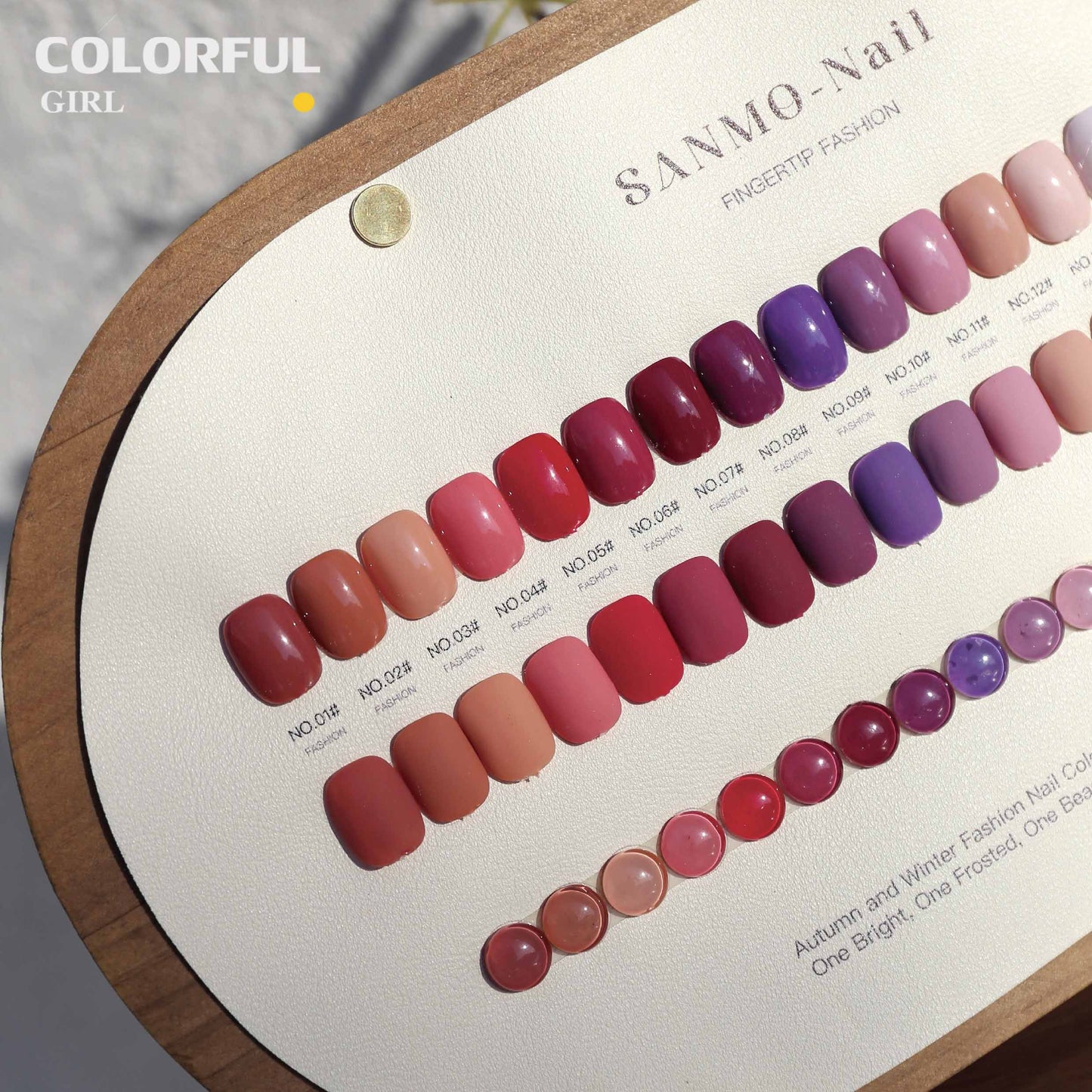 【พร้อมส่ง】20สี โทนสีม่วง / โทนสีน้ำตาล สีเจลสีพื้น SANMO สี ( SANMO) สีเจล 20สี แถม ชาร์ทสี