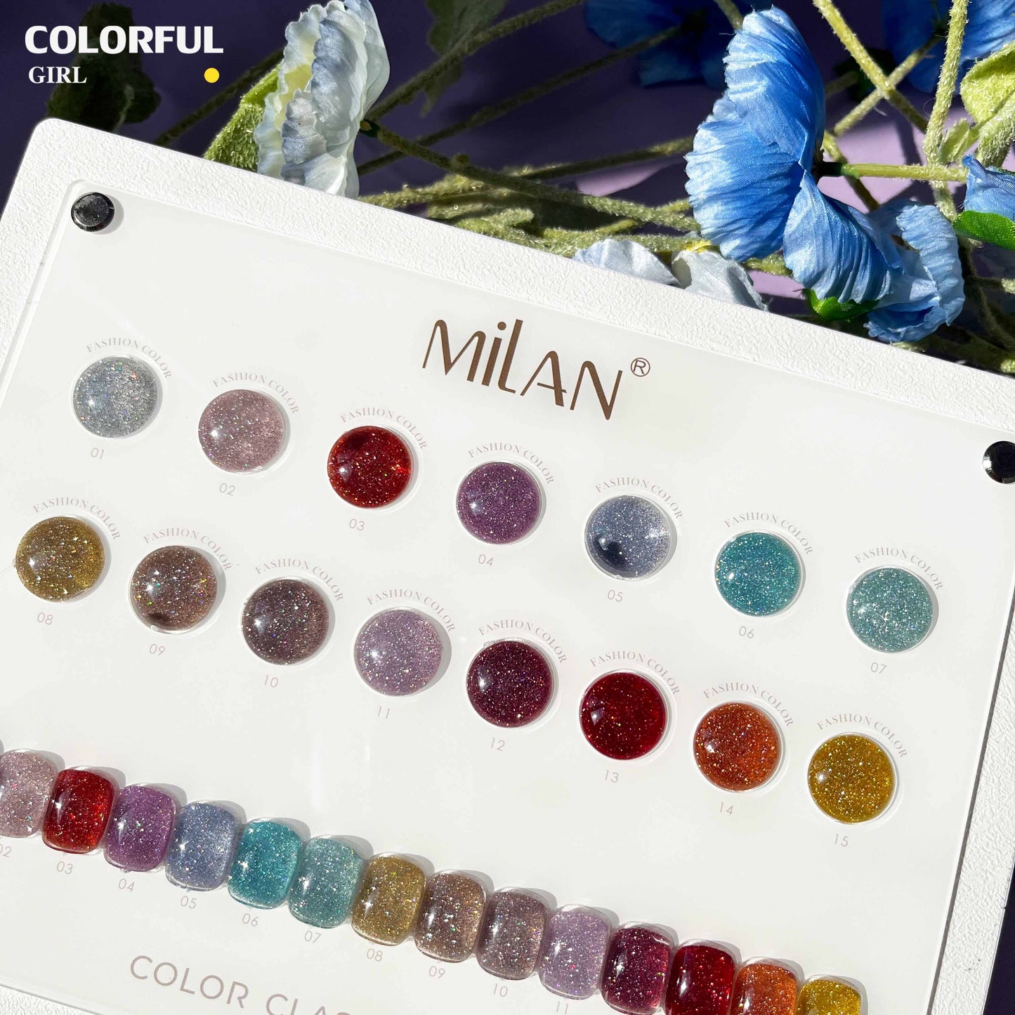 【พร้อมส่ง】MILAN 15สี สีเจล สีเจลแฟลช15สี สีเจลแฟลช แถม ชาร์ทสี