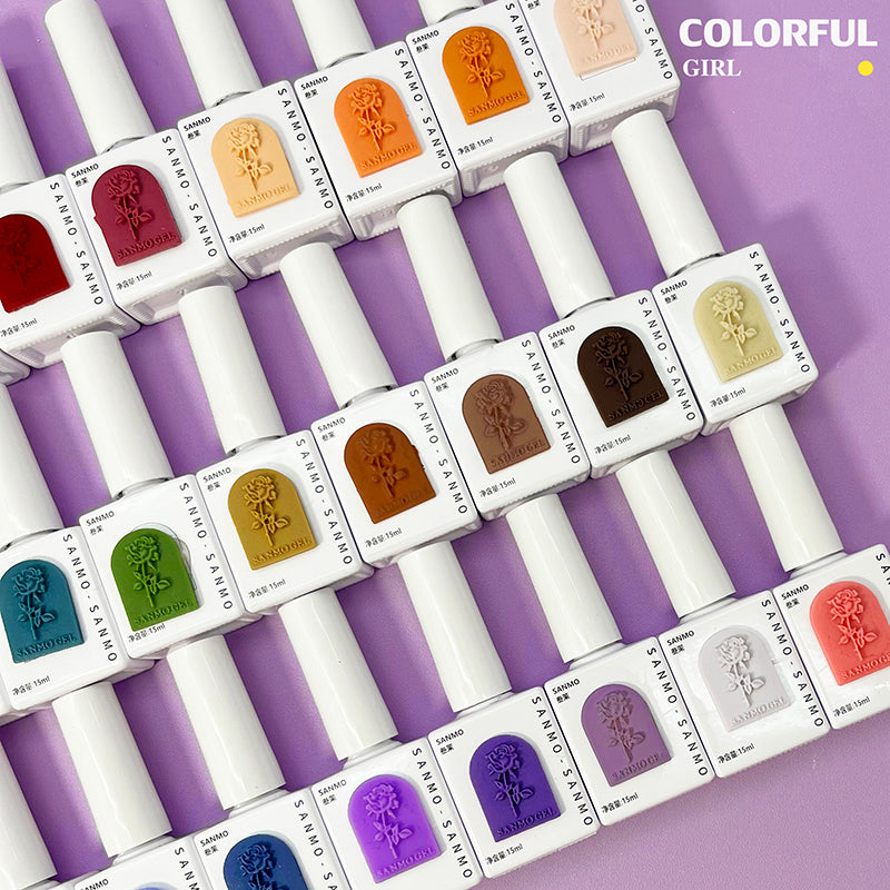 【พร้อมส่ง】SANMO สีเจลทาเล็บ 92สี ฟรีชุดชาร์จชาร์จ สีทาเล็บเจลแท้คุณภาพดี สีต่างๆ รวม