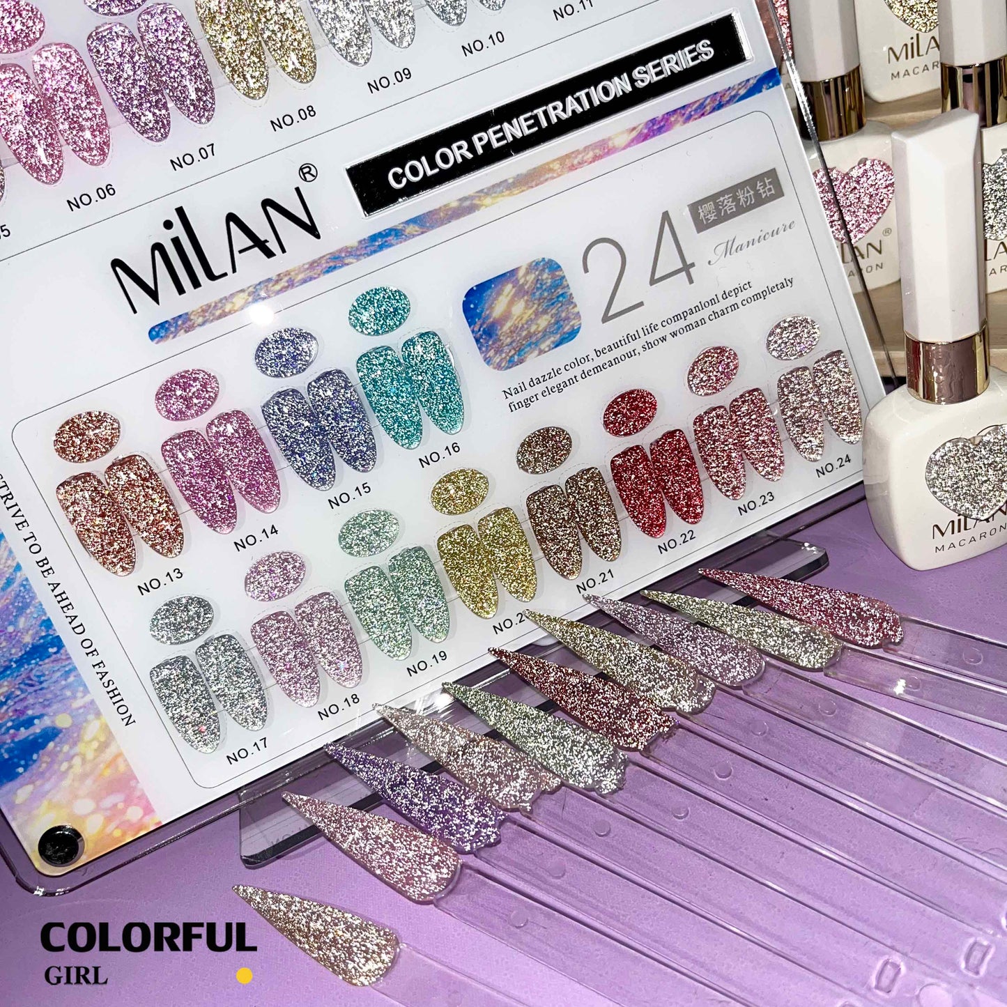 【พร้อมส่ง】MILAN สีเจลแฟลช 24สี (milan)สีเจลทาเล็บ สี แถม ชาร์ทสี ยาทาเล็บเจล ชุดสี 20สี + ฟรีชาร์ทสี