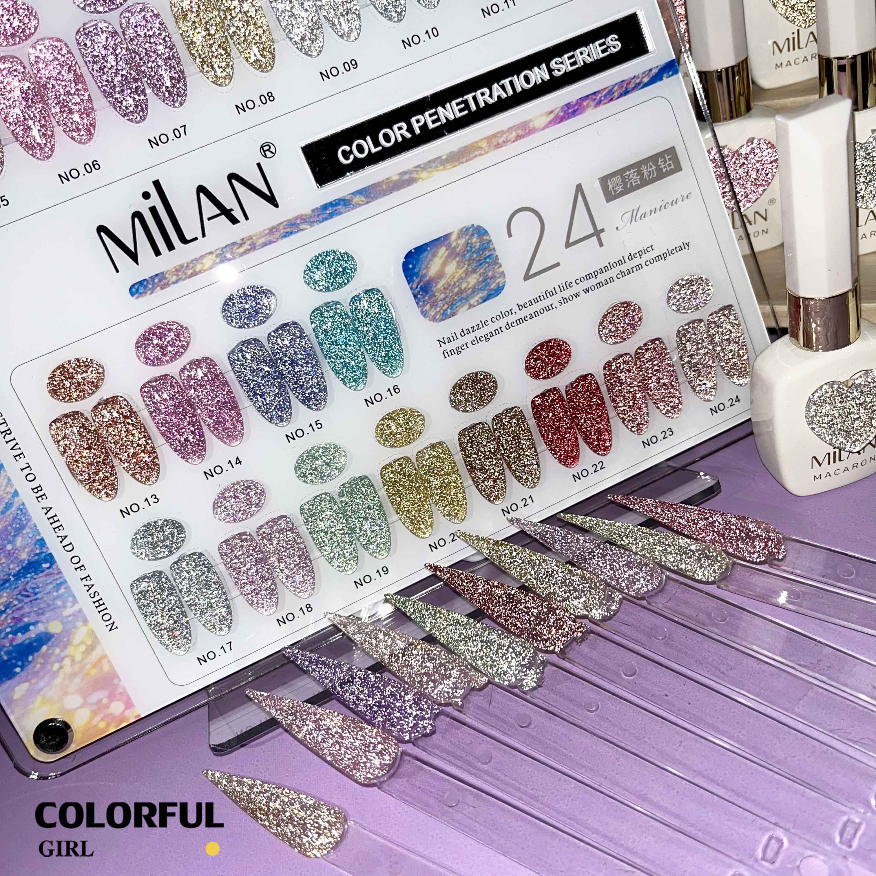 MILAN สีเจลแฟลช 24สี แถมฟรีชาร์ทสี