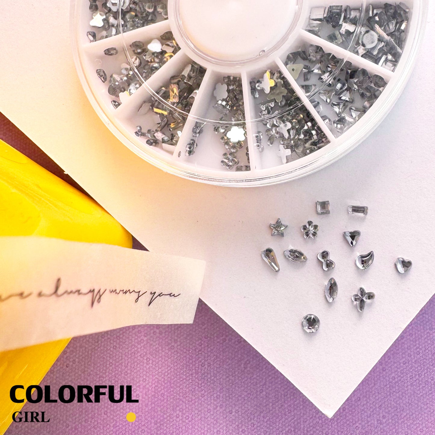 【พร้อมส่ง】3D อะไหล่ตกแต่งเล็บ   ของแต่งเล็บ เพชรแต่งเล็บคริสตัลแบบรวม