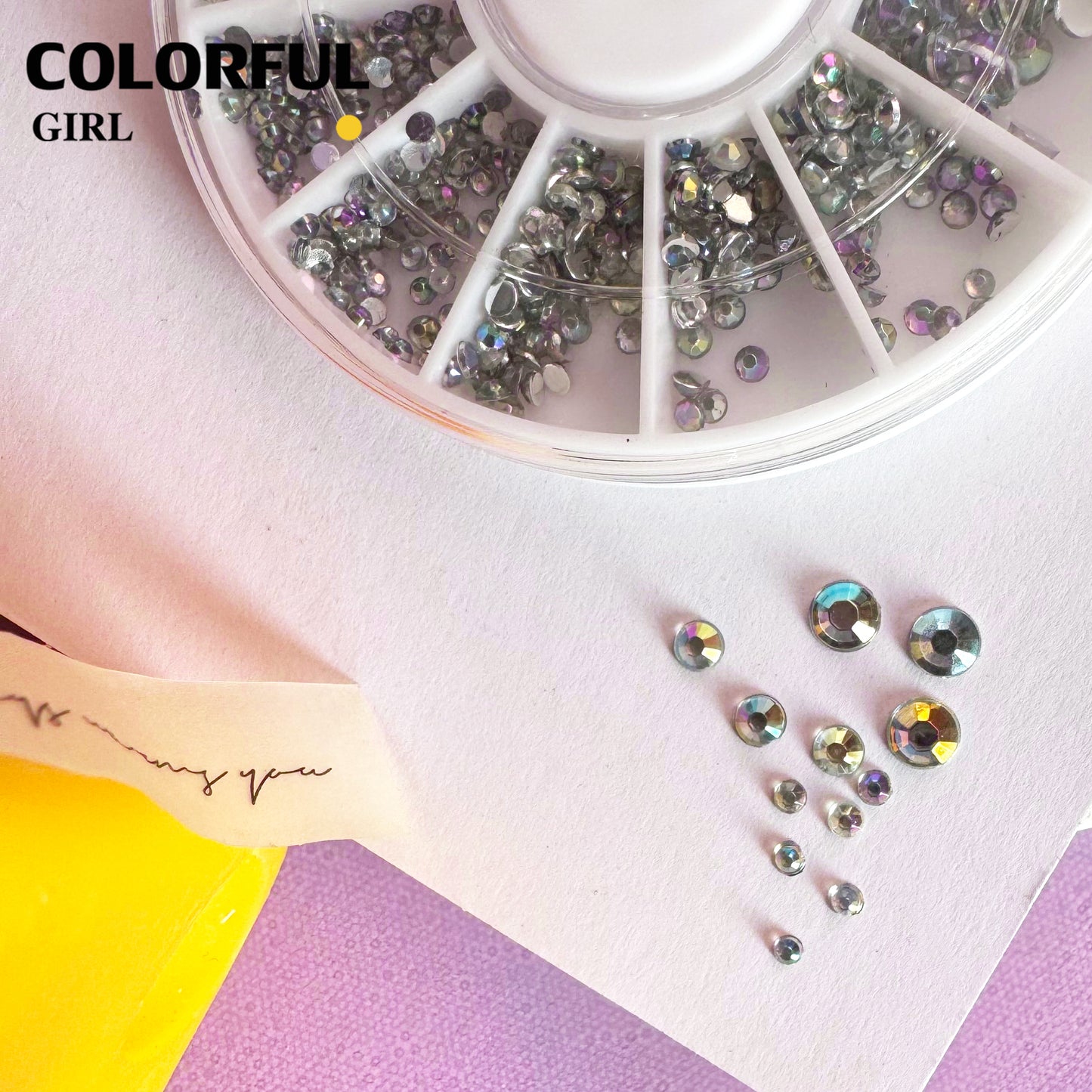 【พร้อมส่ง】3D อะไหล่ตกแต่งเล็บ   ของแต่งเล็บ เพชรแต่งเล็บคริสตัลแบบรวม