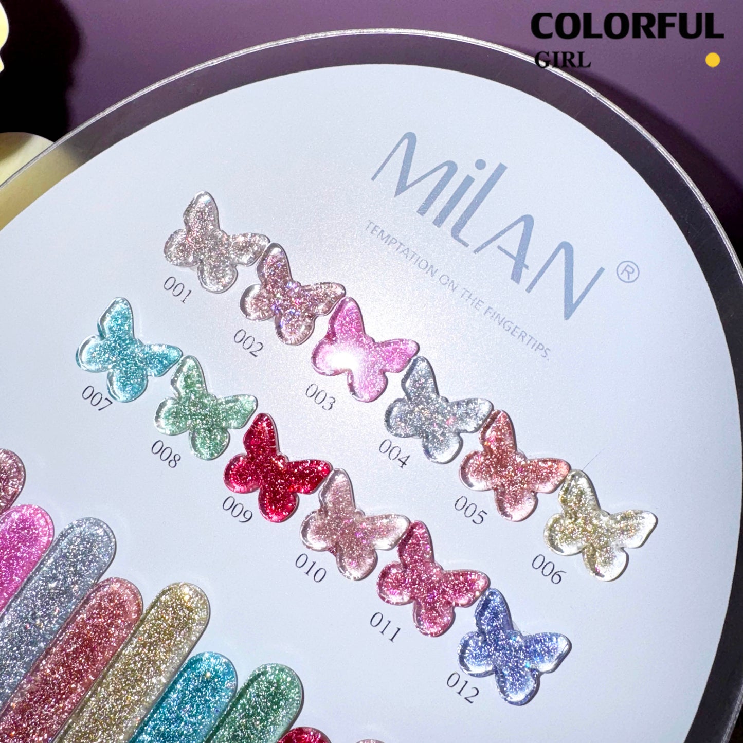 【พร้อมส่ง】Milan  สีเจลแฟลช 12 สี ✨ เจลกลิตเตอร์ประกายวิ้งค์ สีแน่น ติดทนนาน สีเจลทาเล็บ สี แถม ชาร์ทสี ยาทาเล็บเจล  15 มล.(ทามาให้แล้ว พร้อมใช้งาน)