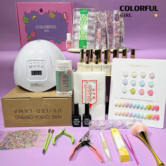 A01【พร้อมส่ง】ชุดทำเล็บเจลครบเซ็ต Super Combo  รายการ ครบ จบ ในชุดเดียว  ถอดเล็บ ชุดเริ่มเปิดร้าน หัดทำเล็บ