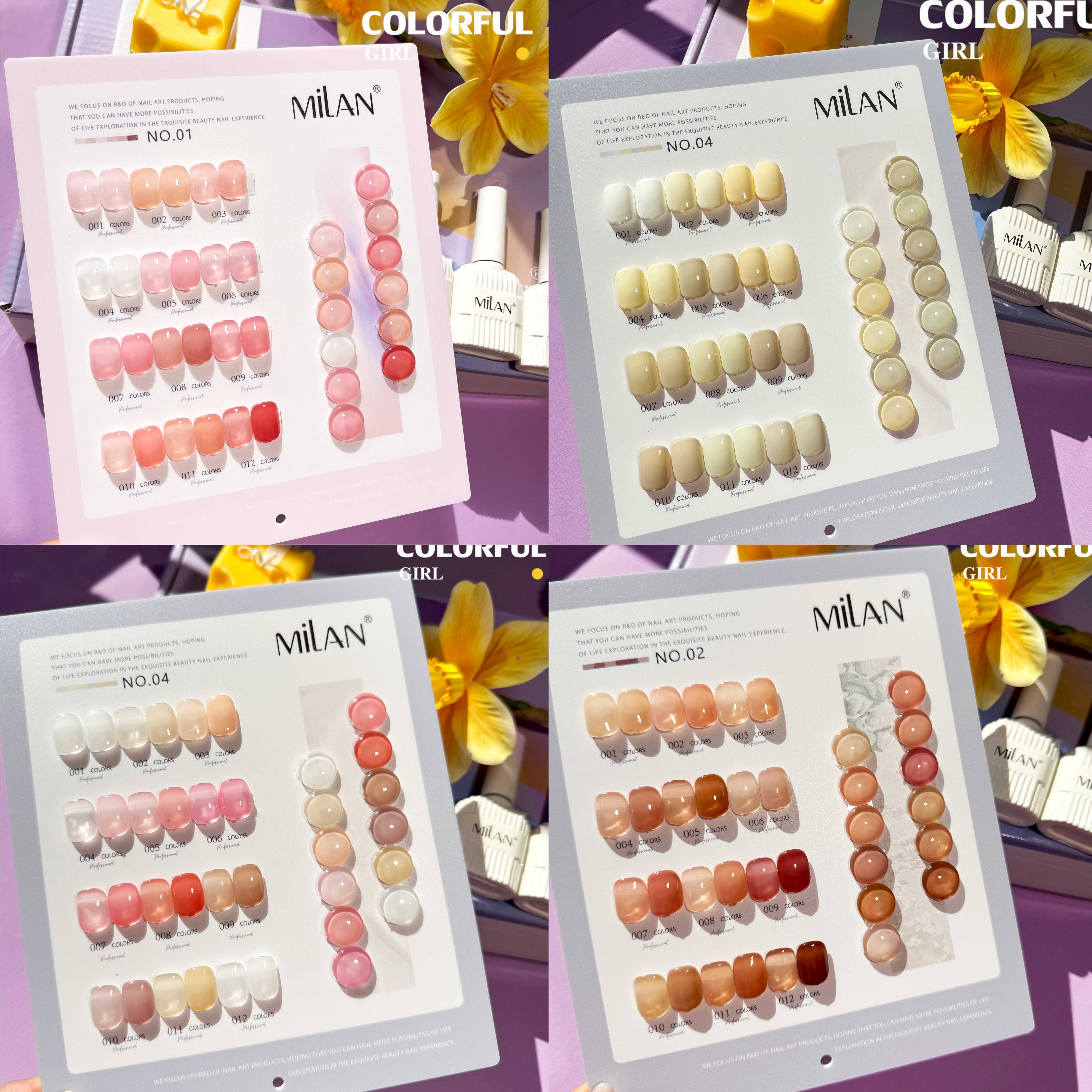 สีเจล Milan New🎉 มาใหม่ 12สี สีพาสเทลพร้อมส่ง แถมฟรีชาร์ทสีน่ารัก