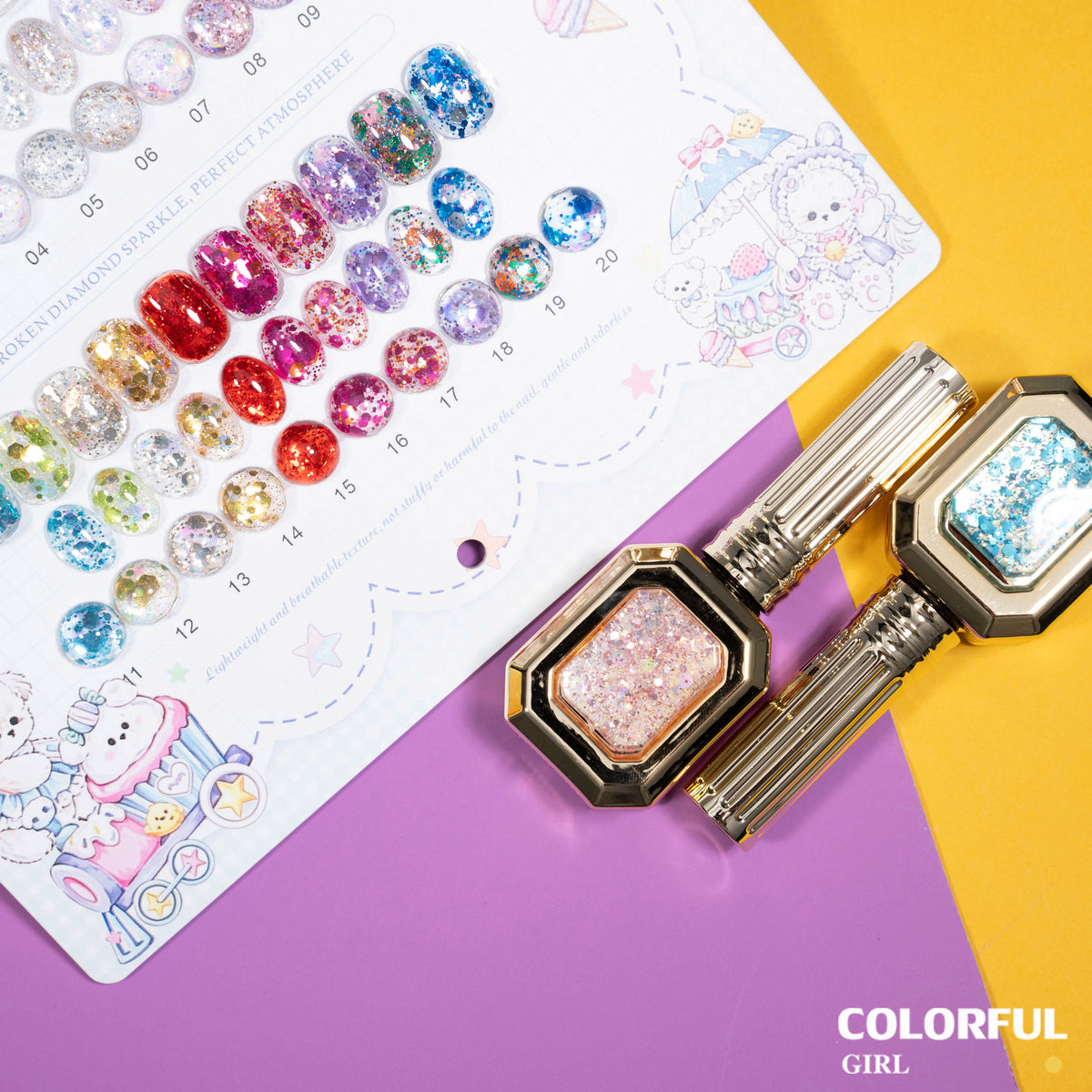 "เจลเล็บ MILAN 20 สี | สีเจลกลิตเตอร์วิบวับจัดเต็ม | วิ้งกระแทกตา เล่นแสงสุดปัง | ทาแล้วดูแพงทันที 💎(ทามาให้แล้ว พร้อมใช้งาน) สีเจลกลิตเตอร์เนื้อแน่น | "