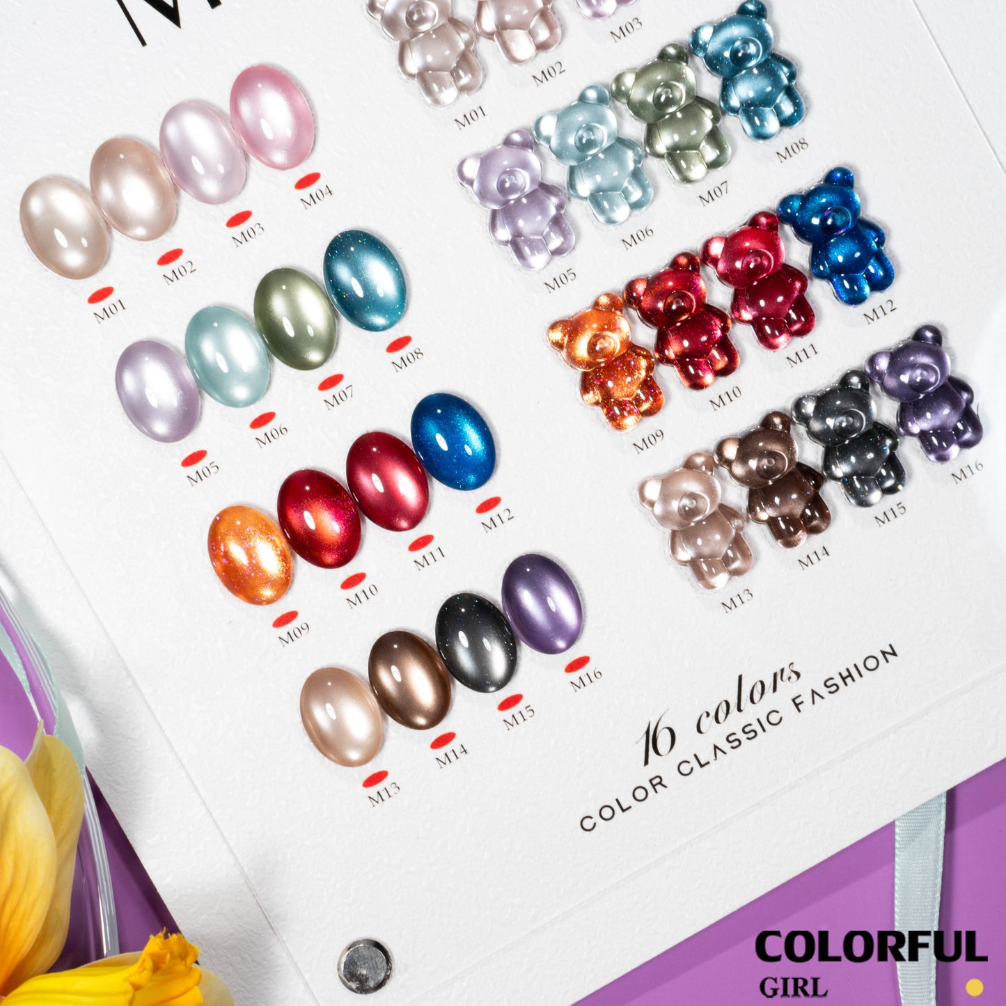 MILAN  สีเจลแคทอายหมีน้อย 16 สี｜ฟีลลูกแก้วมุกฉ่ำวาว｜เล่นแสงวิบวับ｜โทนสีน่ารักสไตล์สาวคิวท์ 💖 สีเจลแคทอายเนื้อซาติน