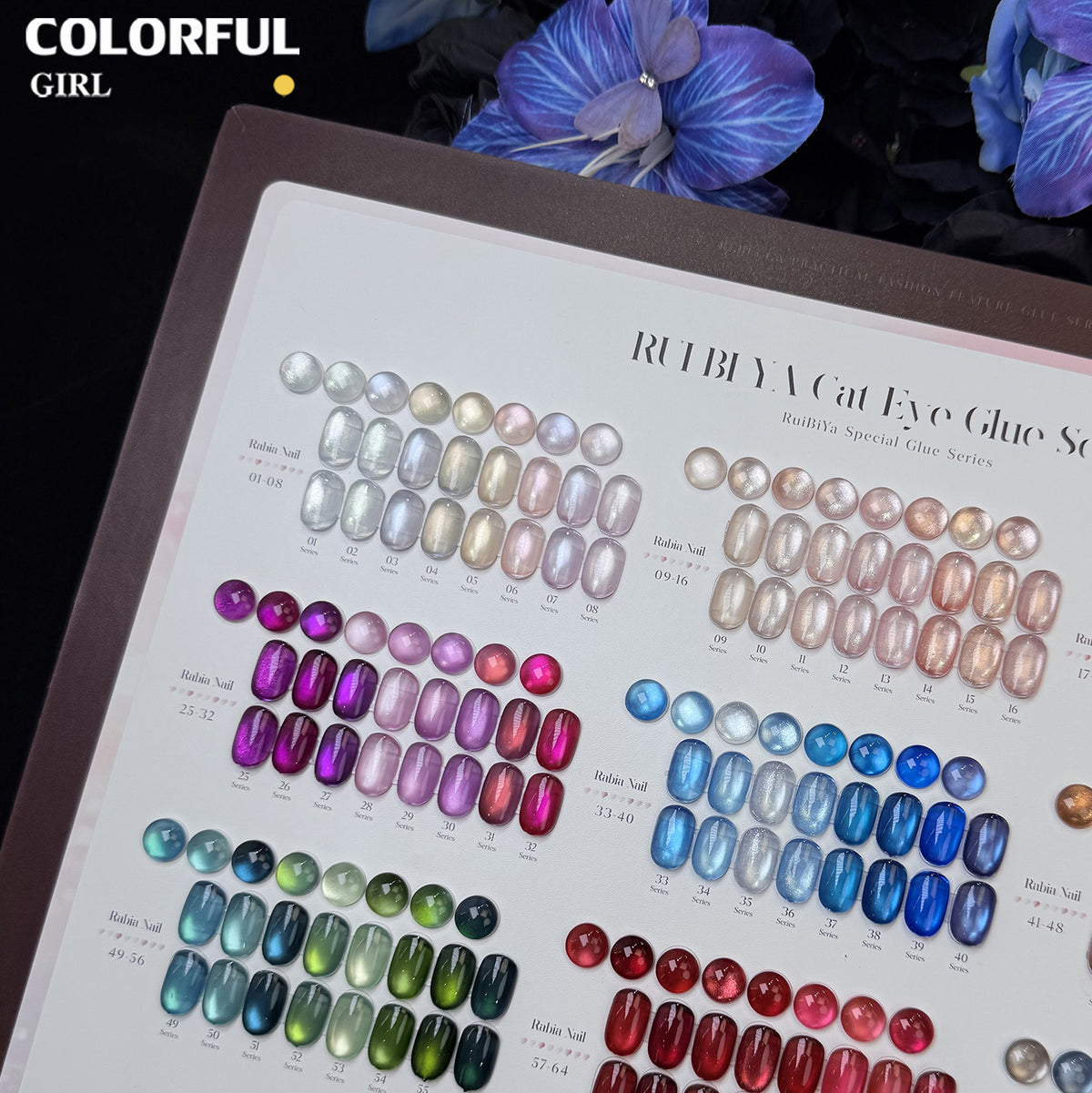 【พร้อมส่ง】Rabia 72 สี  ✨ สีเจลแคทอายเนื้อซาติน + สีเจลแคทอายลูกแก้ว ครบเซ็ต 72 สี สีสวยแน่นชัด ติดทนนาน เงางามประกายหรูหรา เหมาะสำหรับร้านทำเล็บมืออาชีพและใช้ส่วนตัว แถมฟรีชาร์ทสี Cat Eye 72 สี (ทามาให้แล้ว พร้อมใช้งาน)