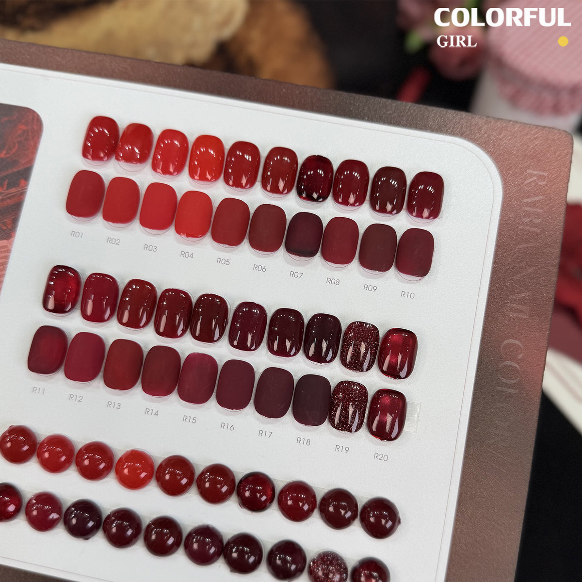 【พร้อมส่ง】Rabia ชุดสีเจลทาเล็บ 20 สี เลือกได้ทั้งโทนกุหลาบแดงและโทนน้ำตาลเอิร์ธโทนอุ่น รวมสีเจลแคทอาย สีเจลกลิตเตอร์ และสีเจลสีพื้น เม็ดสีแน่น สีชัด เงางาม เหมาะสำหรับร้านทำเล็บและใช้ส่วนตัว