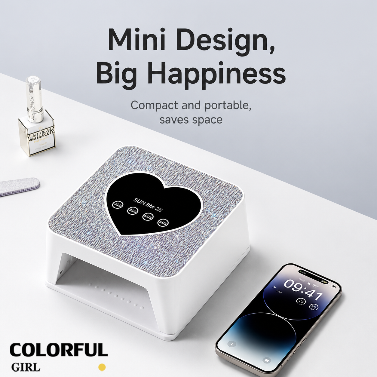 SUN BM-25 UV LED Nail Lamp 48W 21LED｜เครื่องอบเจลเล็บ UV LED｜โคมไฟอบเล็บเจล｜หน้าจอใหญ่ ตั้งเวลา 10S/30S/60S/99S｜แบบเสียบปลั๊ก และ แบบมีแบตเตอรี่ให้เลือก｜อุปกรณ์ทำเล็บมืออาชีพ