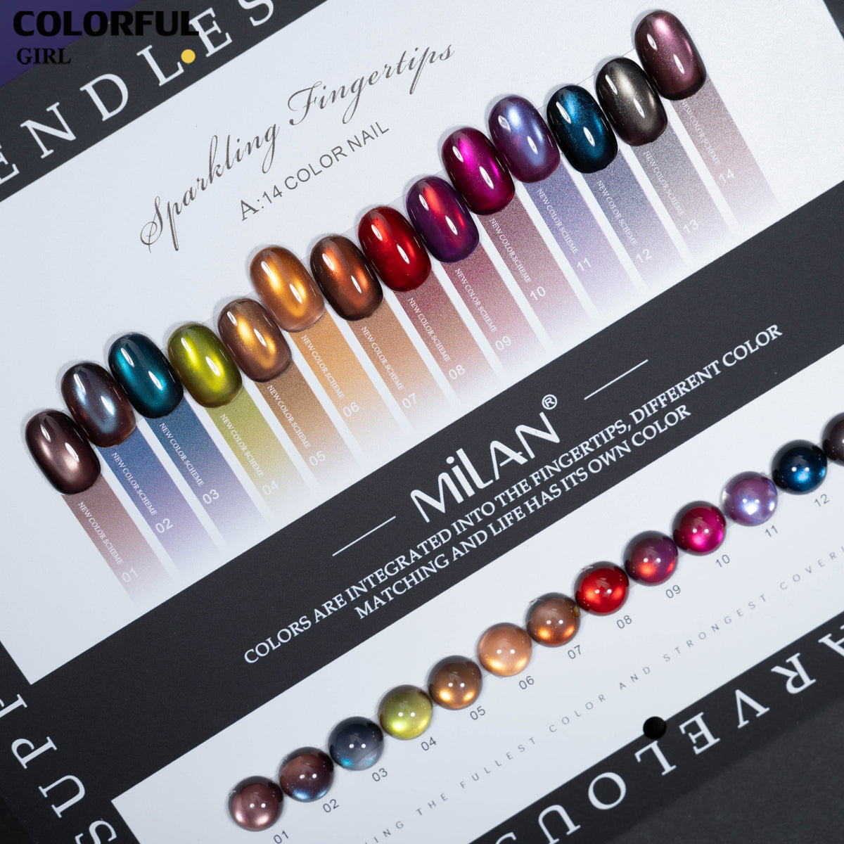 【พร้อมส่ง】milan สีเจลแคทอาย 14 สี ✨｜เซ็ตใหม่ โทนสีสวยละมุน｜เอฟเฟกต์ประกายแสงเล่นมิติ｜แสงวิบวับดุจประกายดาว｜แถมชาร์ทสีพร้อมโชว์สีสวย ๆ｜ทามาให้แล้ว พร้อมใช้งาน 💅