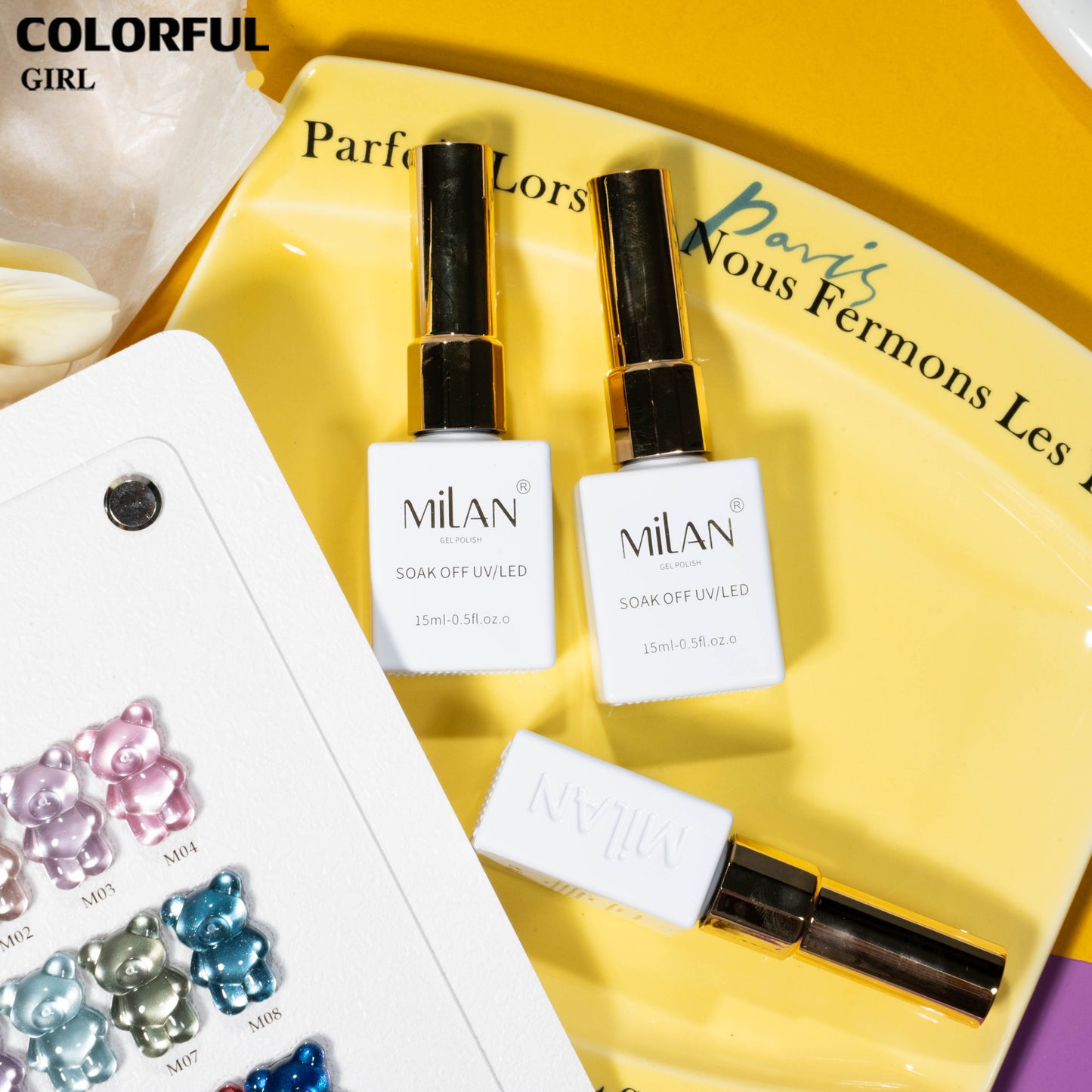 MILAN  สีเจลแคทอายหมีน้อย 16 สี｜ฟีลลูกแก้วมุกฉ่ำวาว｜เล่นแสงวิบวับ｜โทนสีน่ารักสไตล์สาวคิวท์ 💖 สีเจลแคทอายเนื้อซาติน