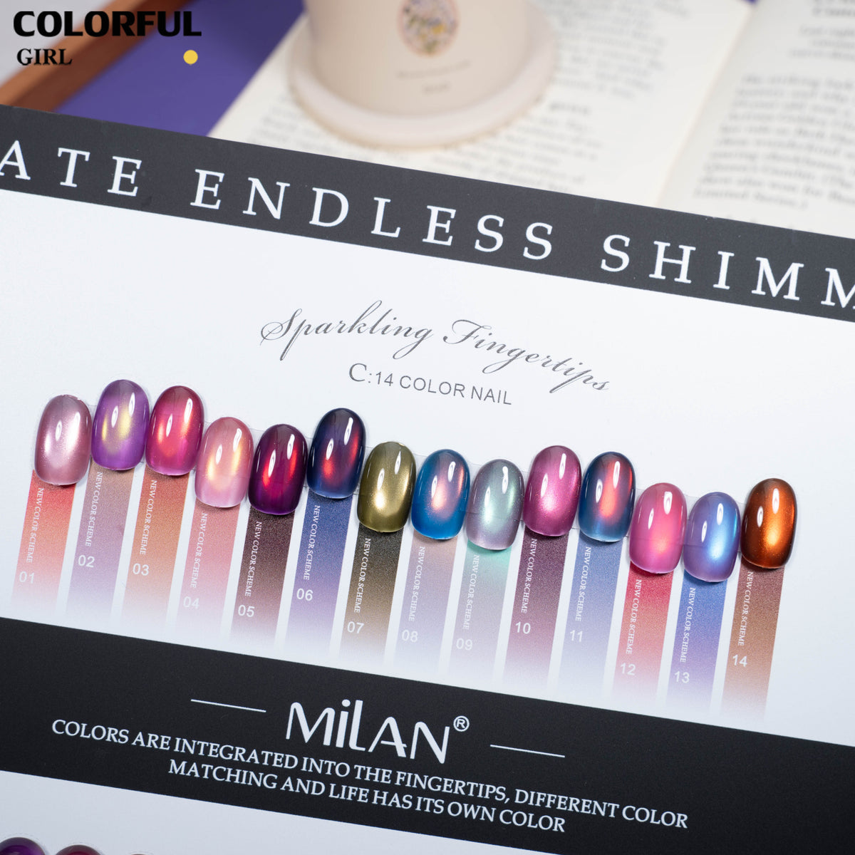 【พร้อมส่ง】milan สีเจลแคทอาย 14 สี ✨｜เซ็ตใหม่ โทนสีสวยละมุน｜เอฟเฟกต์ประกายแสงเล่นมิติ｜แสงวิบวับดุจประกายดาว｜แถมชาร์ทสีพร้อมโชว์สีสวย ๆ｜ทามาให้แล้ว พร้อมใช้งาน 💅