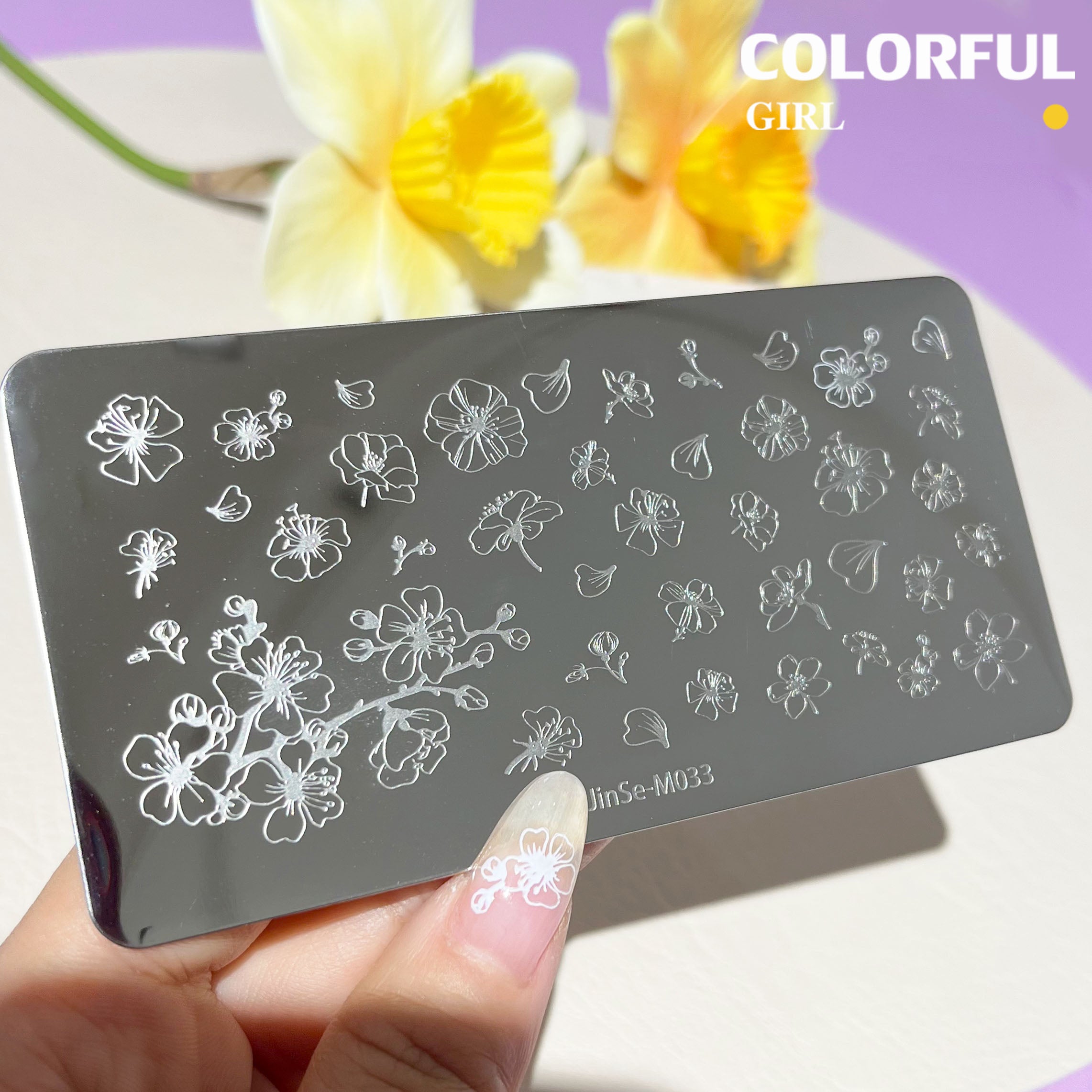 Stamping plate แผ่นปั้มลาย เพ้นท์ลาย ลายฉลุพิมพ์เล็บ  ( มีหลายลายให้เลือก )