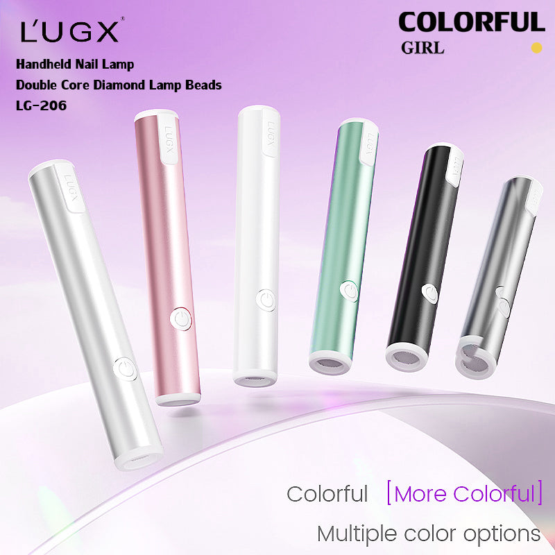 🌟 L’UGX LG-206 เครื่องอบเล็บพกพาไร้สาย 3W | หลอดไฟเพชรคู่ 500mAh | ไฟฉายอบเล็บ มือถือพกพา น้ำหนักเบา สีสวยจับถนัดมือ ชาร์จแม่เหล็ก มี 6 สี พร้อมส่งจากไทย
