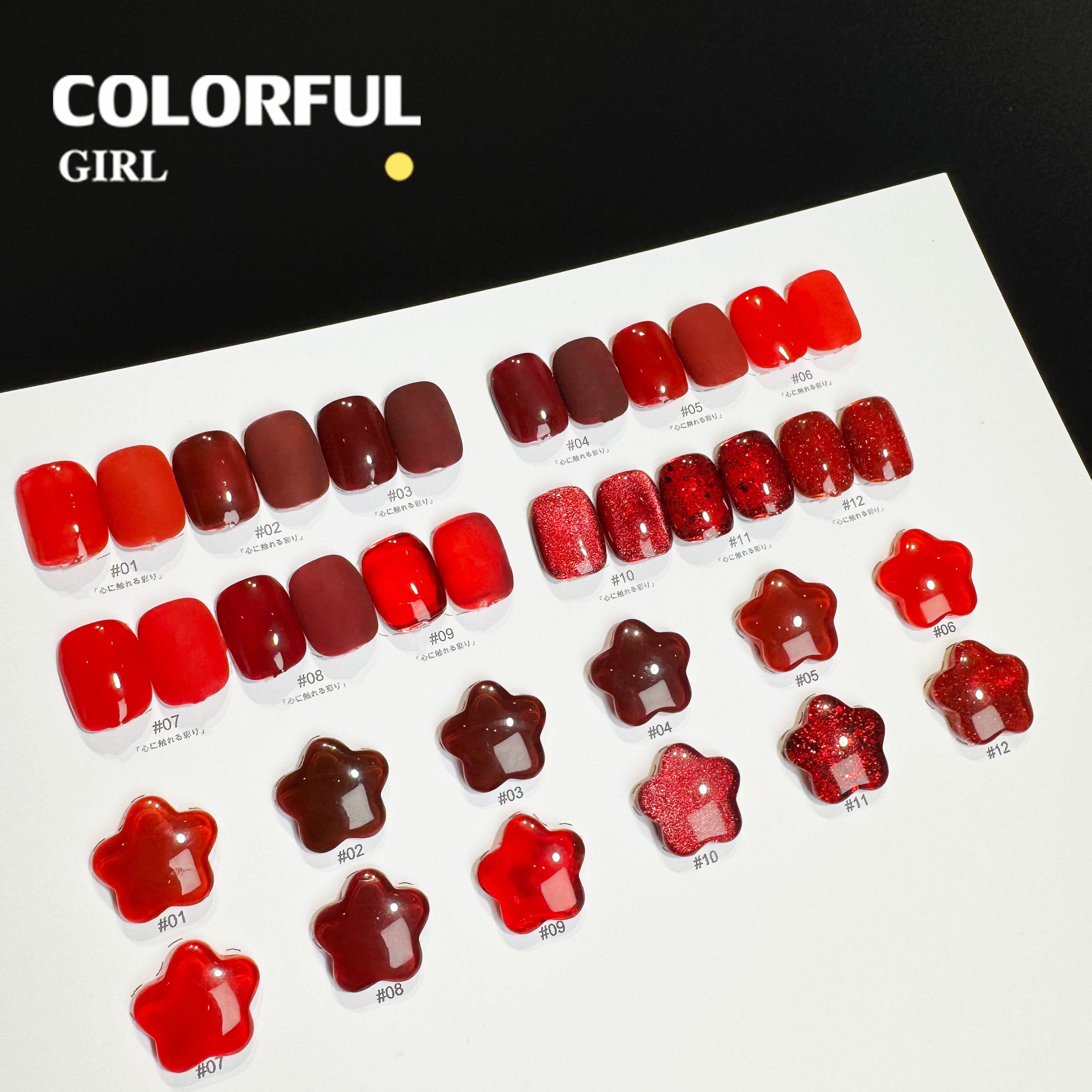 NebulNFlow แบบแยกขวด เบอร์ 1-12 สีเจลสีแดง | สีเจลสีพื้น/สีเจลแคทอาย/สีเจลกลิซเตอร์/สีเจลไซรัป