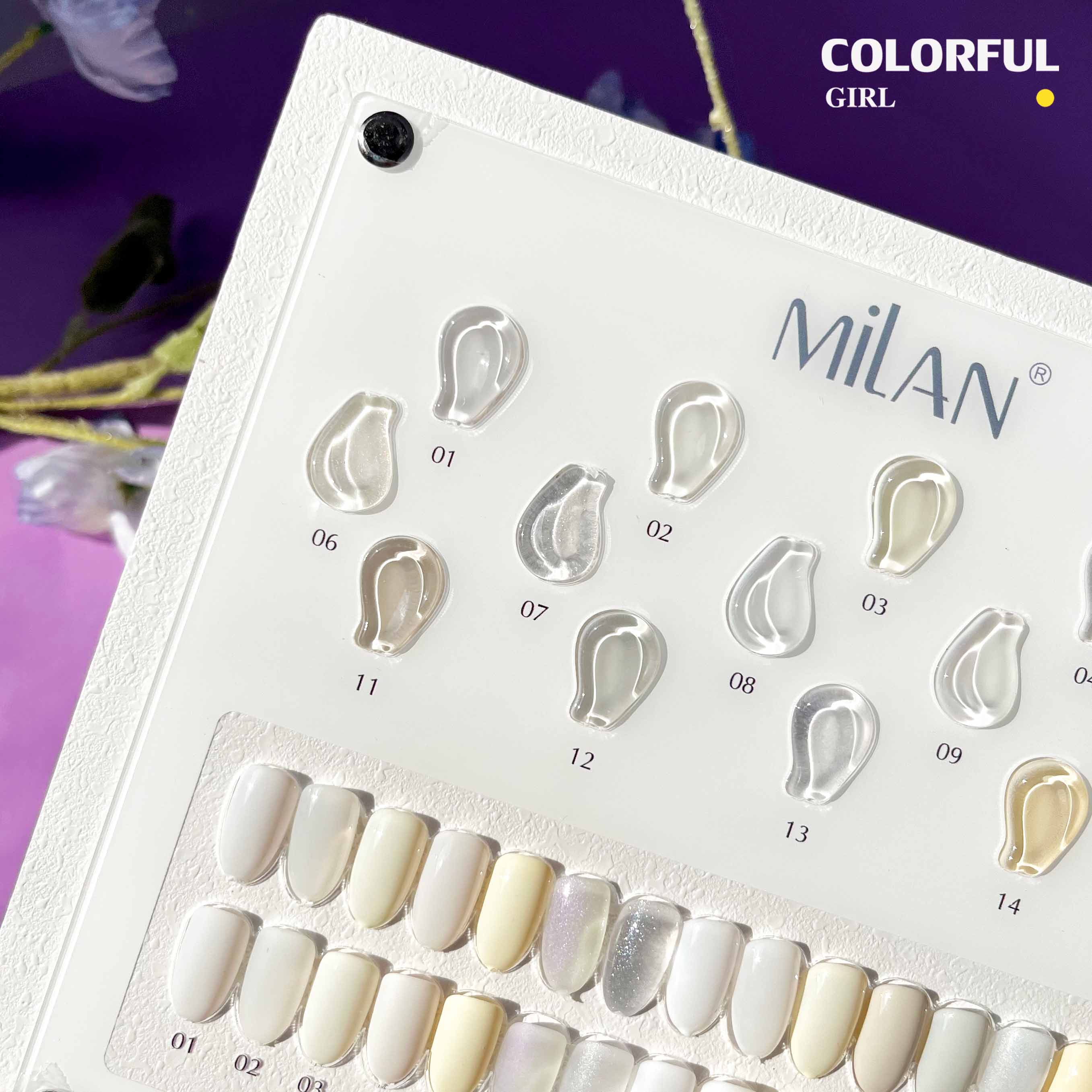 MILAN 15 สี โทนสีขาว Wedding Dress White สีขาว ละมุนเด่นสวย ตัวเนื้อแน่น ติดทนนาน ฟรีชาร์ทสี
