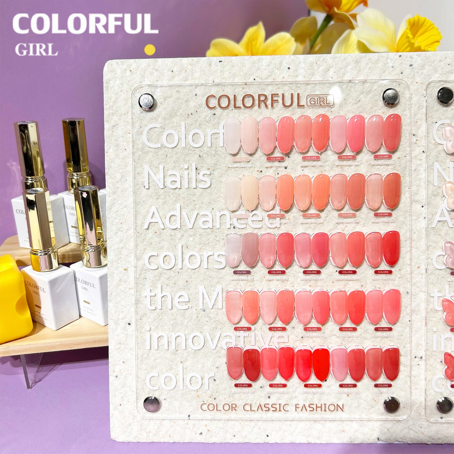 【พร้อมส่ง】COLORFUL GIRL เจลไซรัปรุ่นใหม่ 25 สี ฟรีชุดชาร์จ โทนชมพู Ice Peach สีสวยทาง่าย ไม่บาง แถมชาร์ทสีธรรมชาติคล้ายสีผิว พร้อมแถมชาร์ทสี สีธรรมชาติคล้ายสีผิว