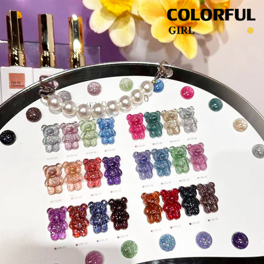 【พร้อมส่ง】✨สีเจลแฟลช VENDEENI VDN-E30 สีเจลเพชร 24 สี✨ เงางามระยิบระยับเหมือนเพชร 💎 เม็ดสีแน่น ชัดเจน ติดทนนาน (ทามาให้แล้ว พร้อมใช้งานทันทีค่ะ 💅)