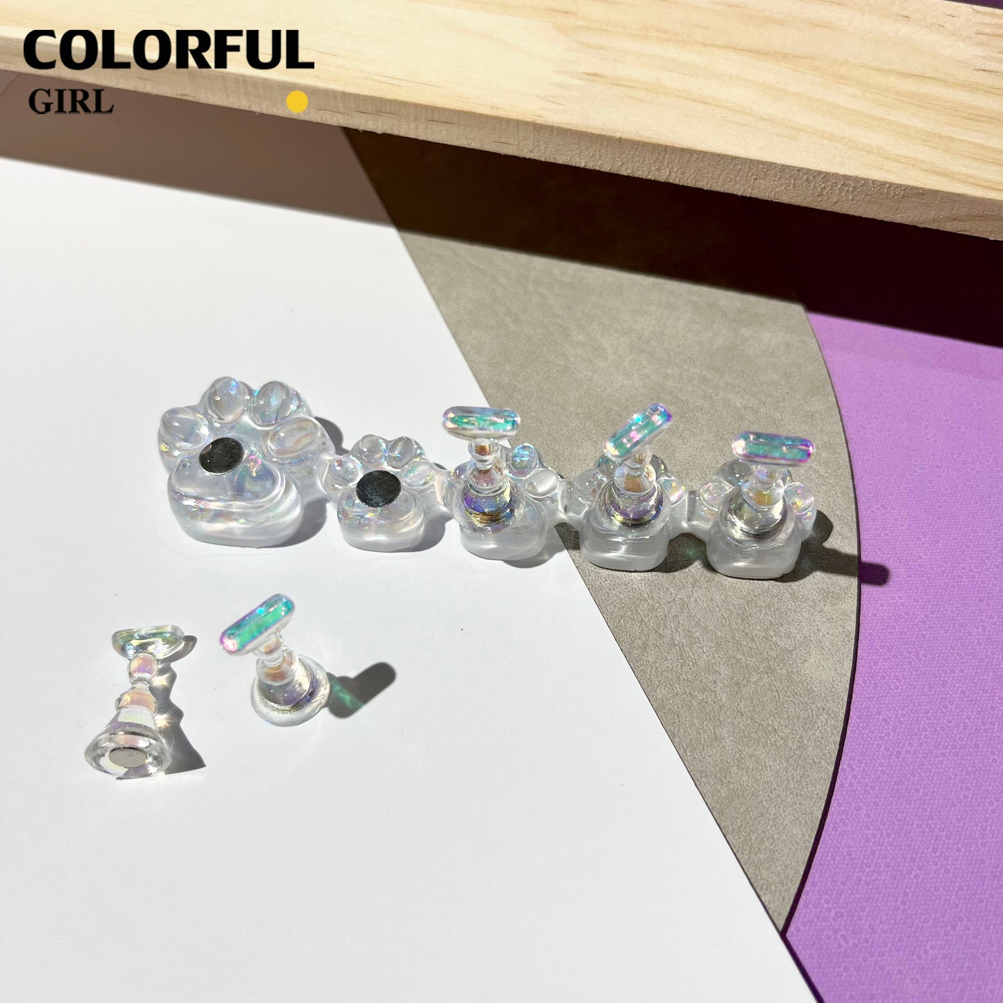 【พร้อมส่ง】ชั้นวางเล็บปลอม แบบแม่เหล็ก สําหรับตกแต่งเล็บออโรร่า กาวดินน้ำมันติดแท่นทำเล็บปลอม