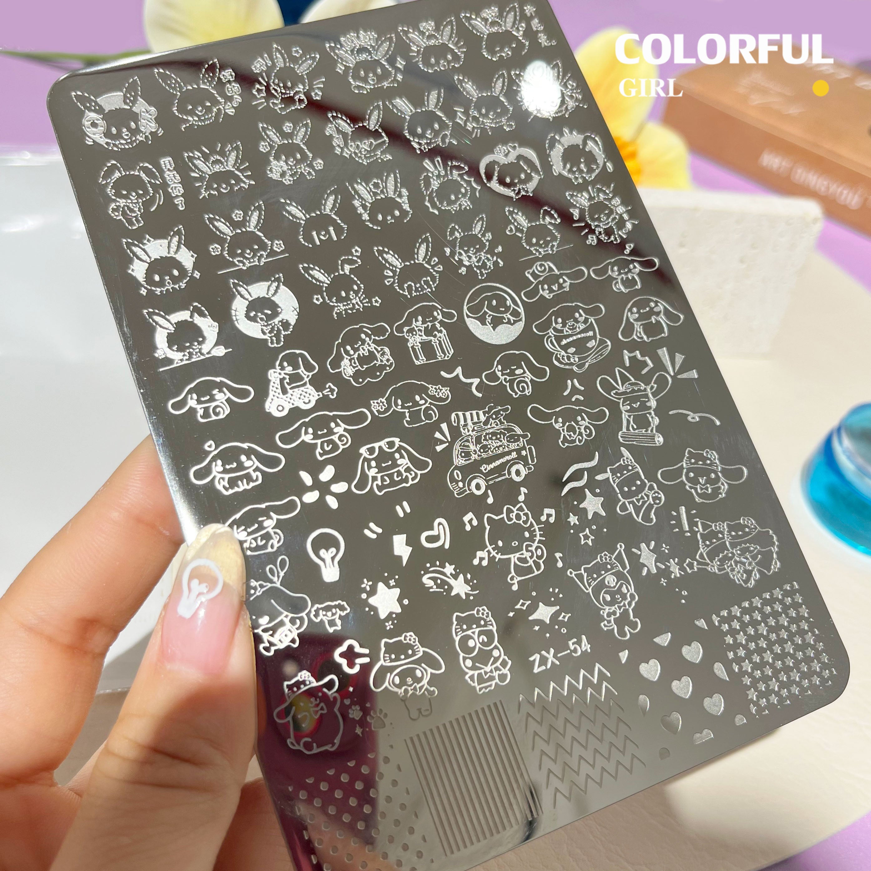 Stamping plate แผ่นปั้มลาย เพ้นท์ลาย ลายฉลุพิมพ์เล็บ  ( มีหลายลายให้เลือก )