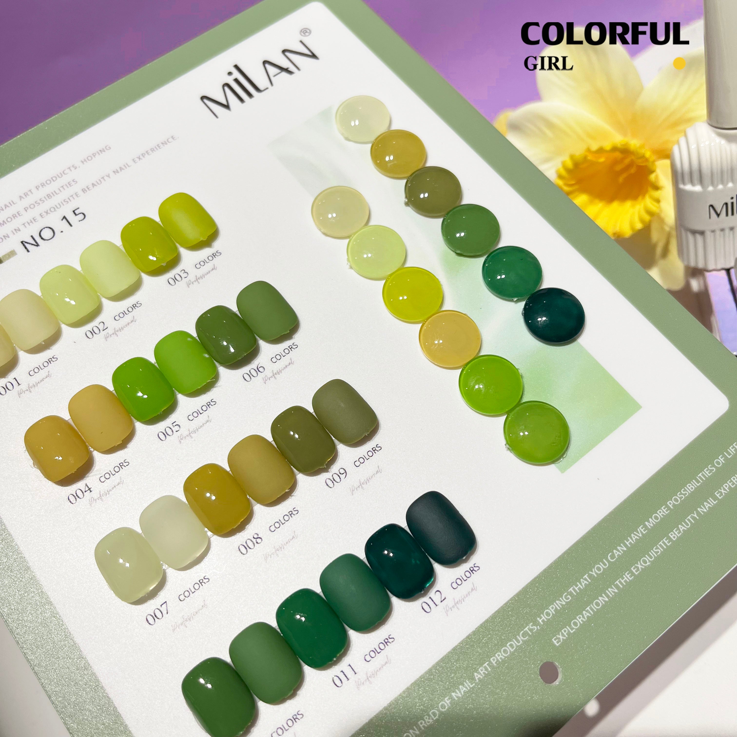 Milan มาใหม่ 12 สี มีหลายเช็ท หลายโทนสี แถมฟรีชาร์ทสี