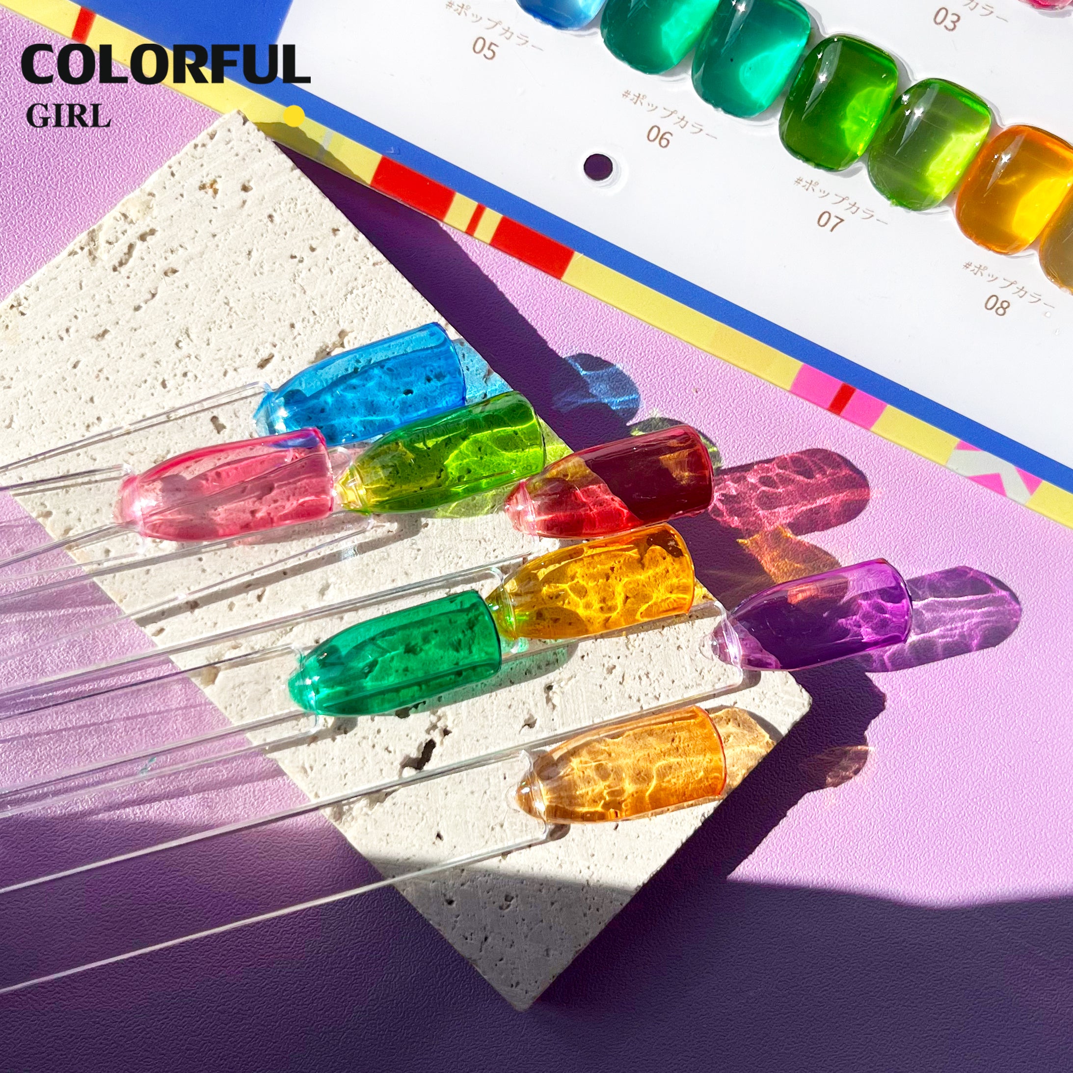 สีเจลไซรัป 8 สี Very Good  สีลูกกวาด โทนสีสะอาด ดูสบายตา ฟรีชาร์ทสี